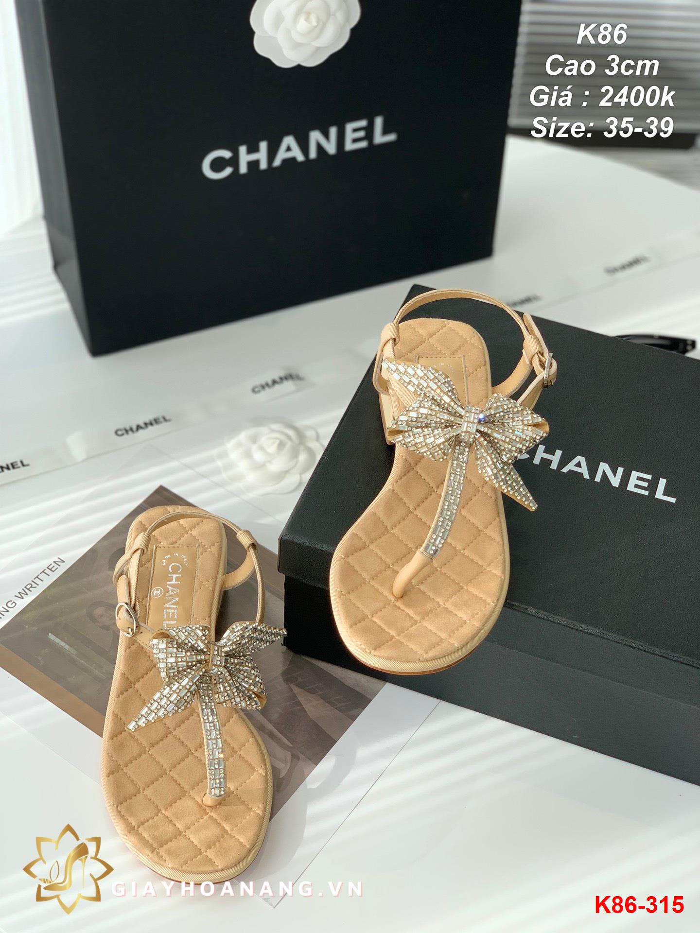 K86-315 Chanel sandal cao 3cm siêu cấp