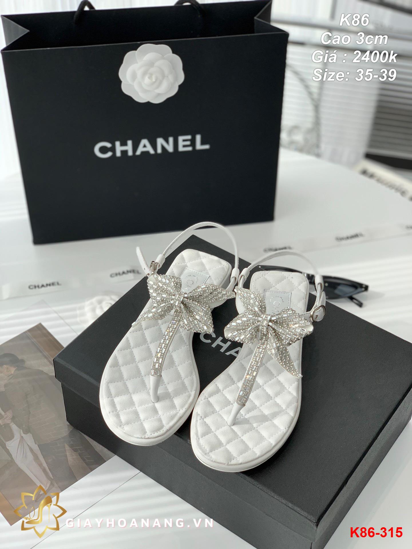 K86-315 Chanel sandal cao 3cm siêu cấp