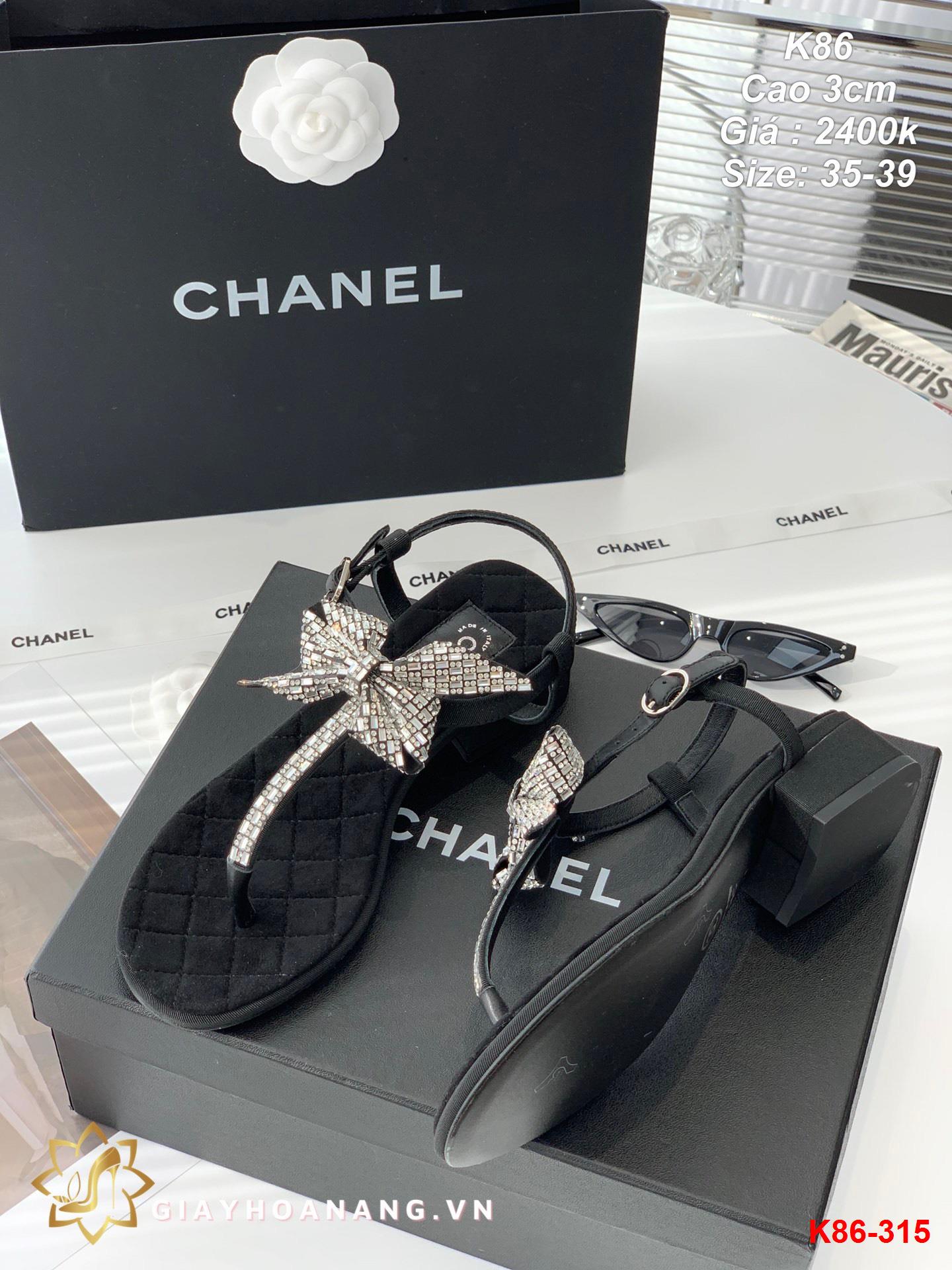 K86-315 Chanel sandal cao 3cm siêu cấp