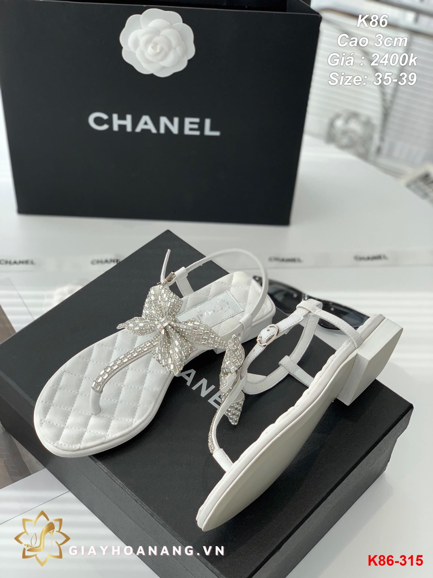 K86-315 Chanel sandal cao 3cm siêu cấp