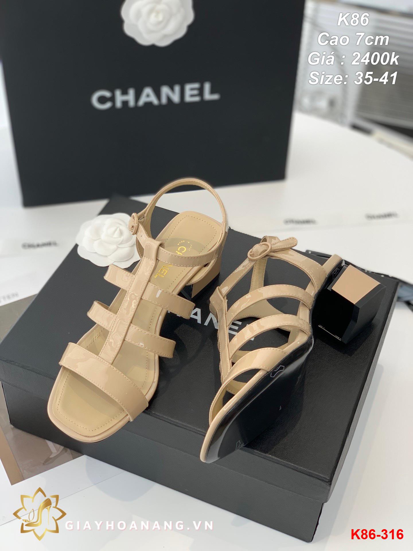 K86-316 Chanel sandal cao 7cm siêu cấp