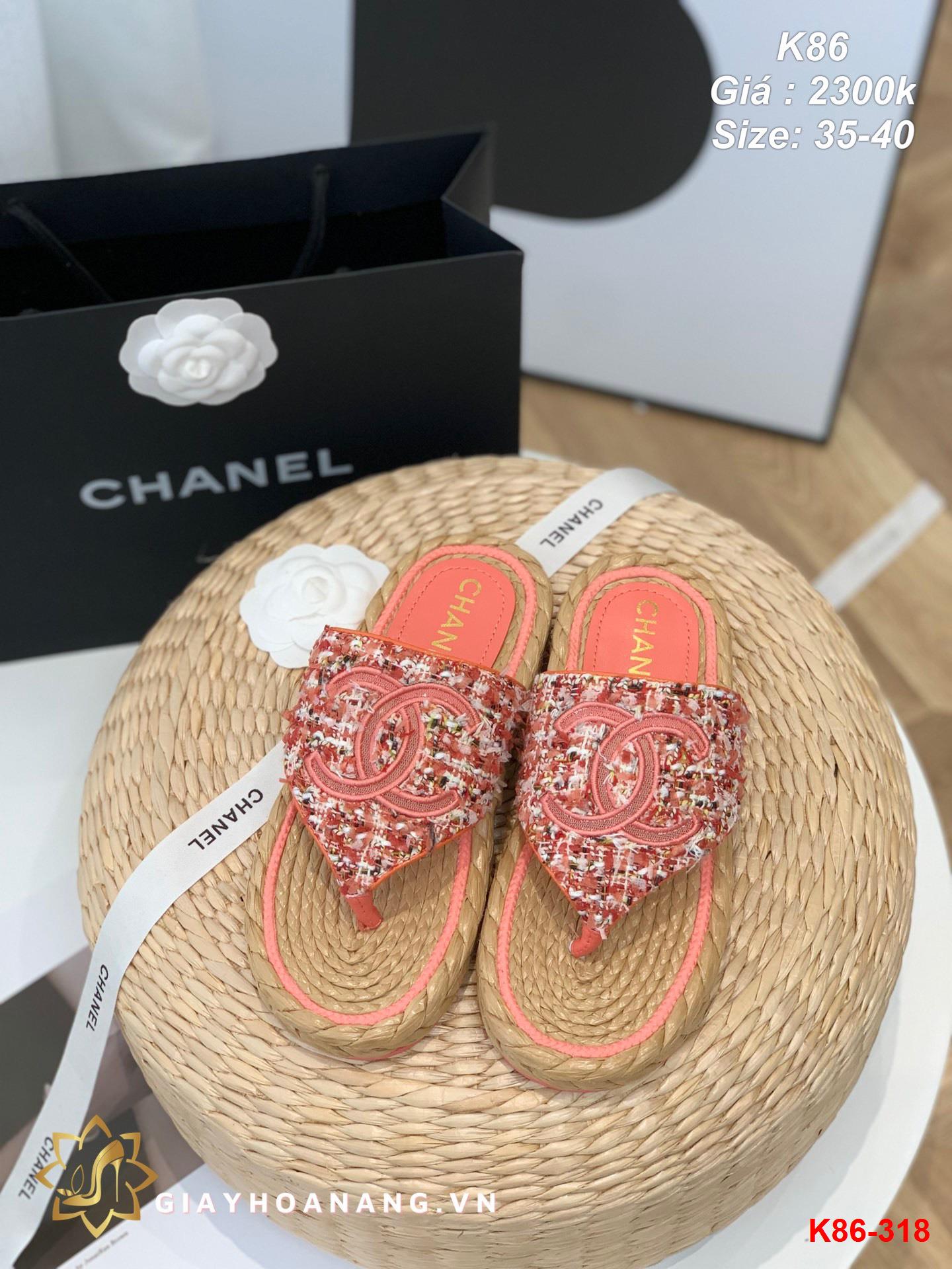 K86-318 Chanel dép sỏ ngón siêu cấp