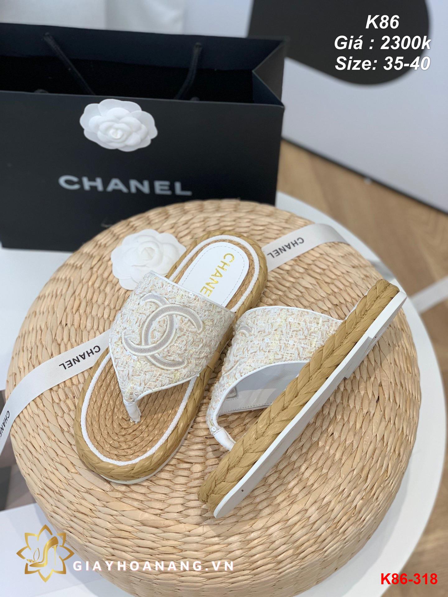 K86-318 Chanel dép sỏ ngón siêu cấp