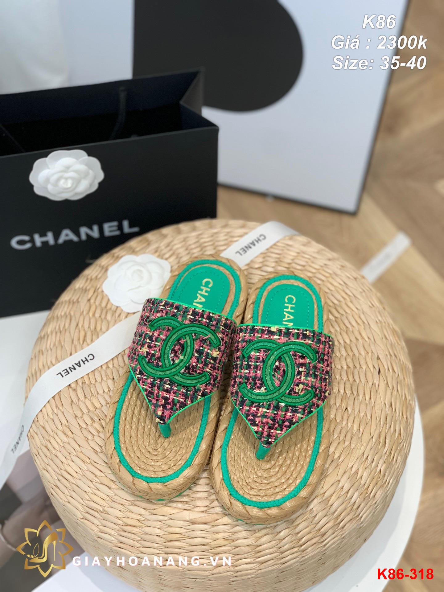 K86-318 Chanel dép sỏ ngón siêu cấp