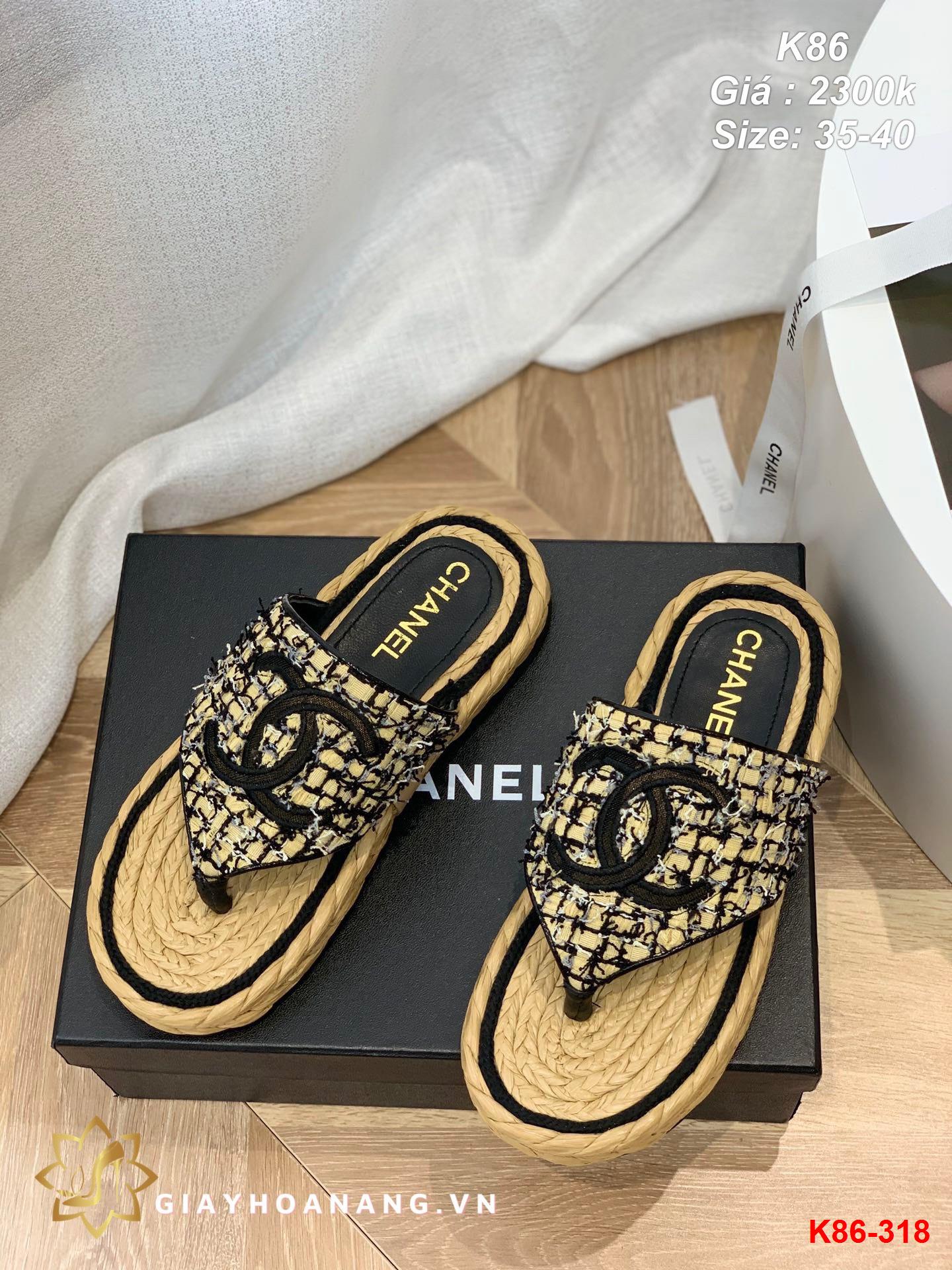 K86-318 Chanel dép sỏ ngón siêu cấp