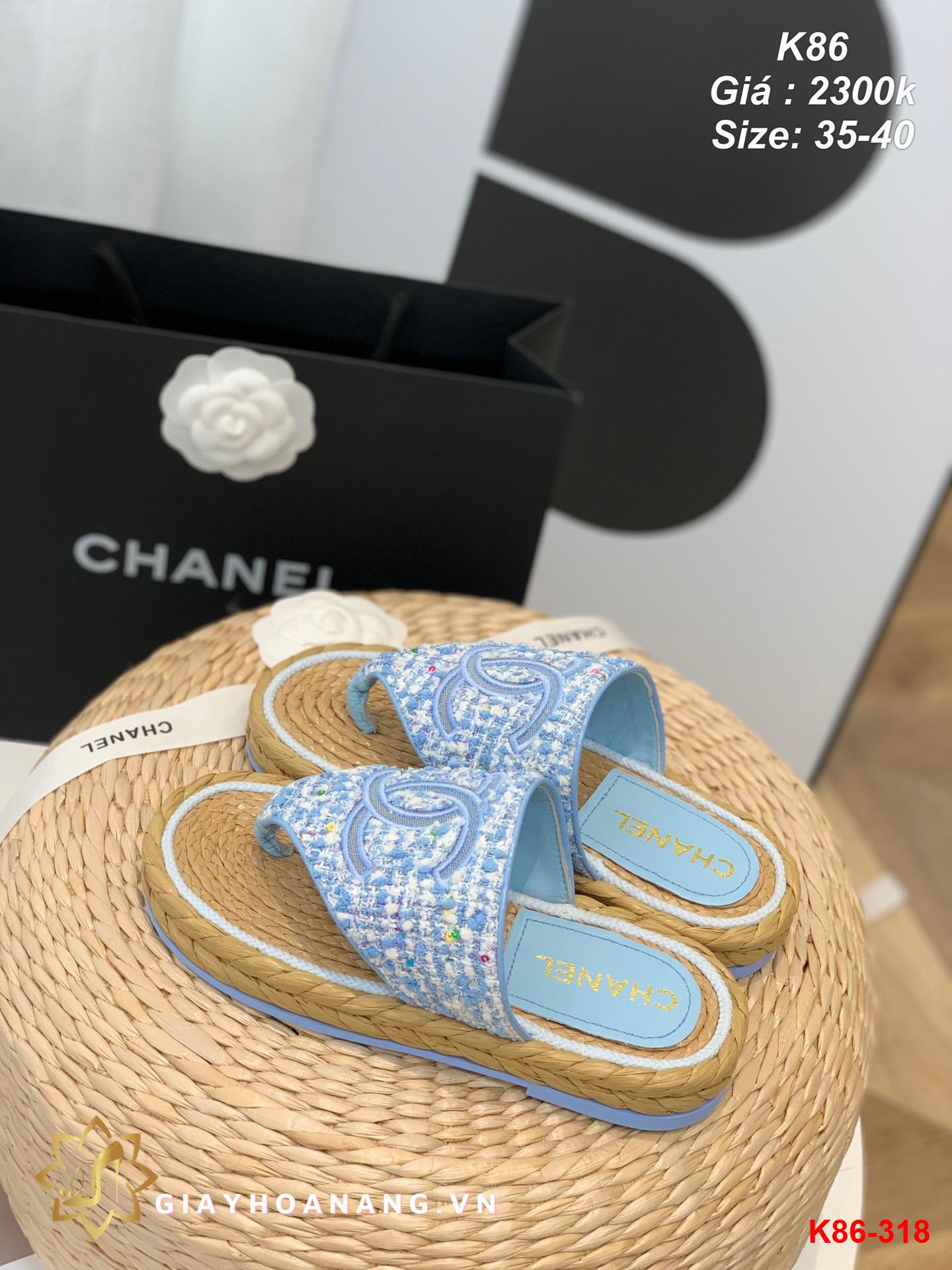 K86-318 Chanel dép sỏ ngón siêu cấp