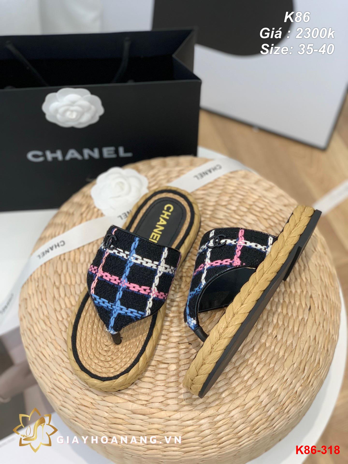 K86-318 Chanel dép sỏ ngón siêu cấp