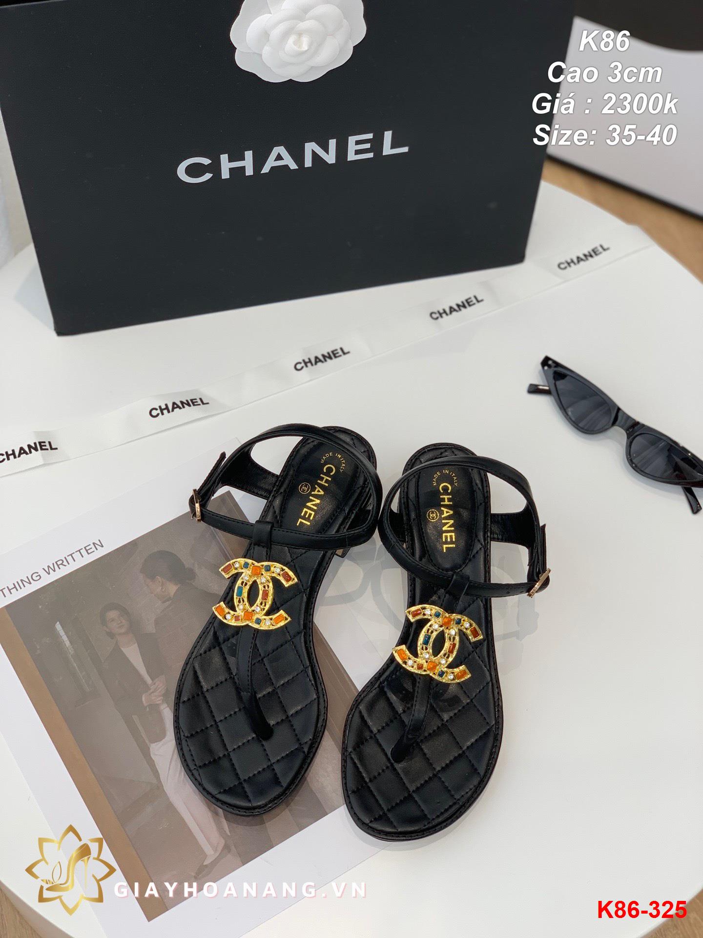 K86-325 Chanel sandal cao 3cm siêu cấp