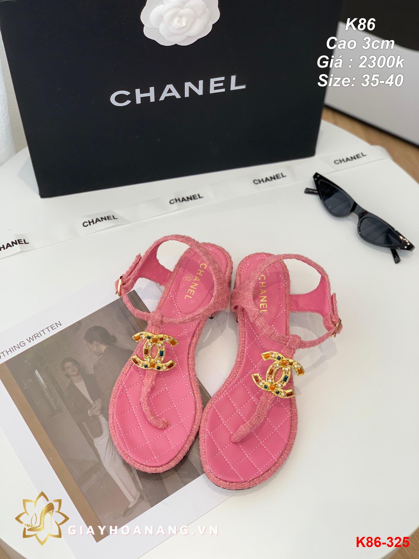 K86-325 Chanel sandal cao 3cm siêu cấp