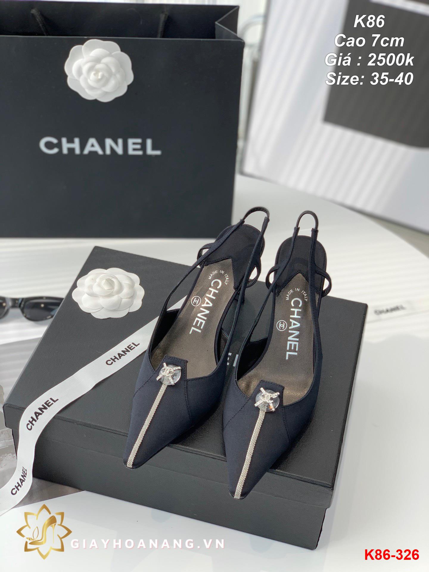 K86-326 Chanel sandal cao 7cm siêu cấp