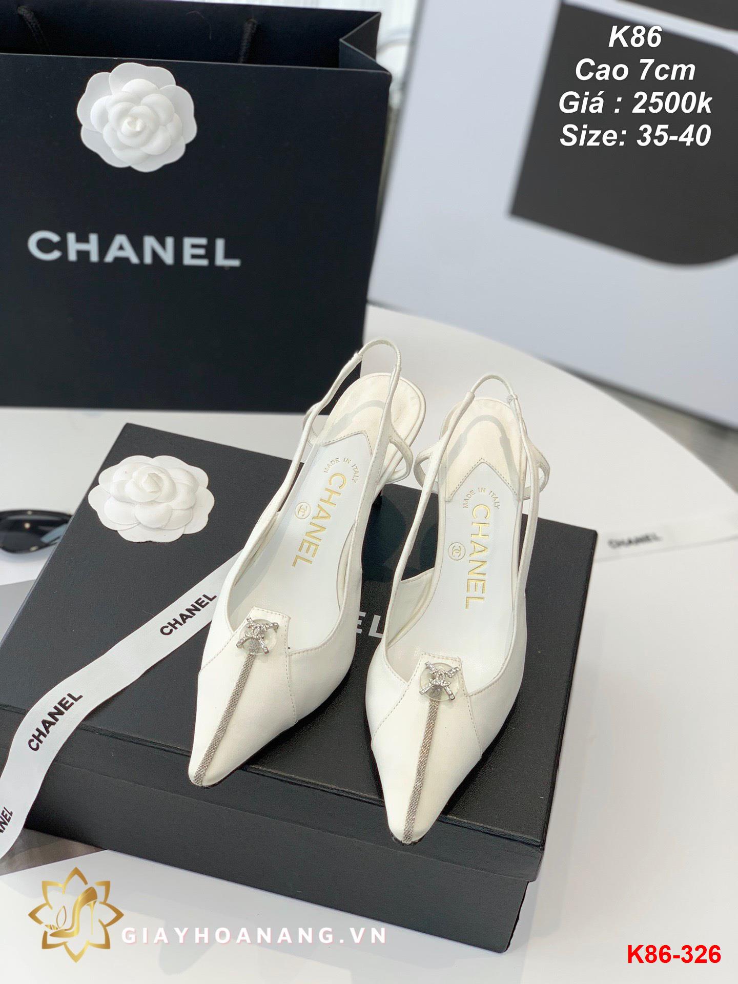 K86-326 Chanel sandal cao 7cm siêu cấp