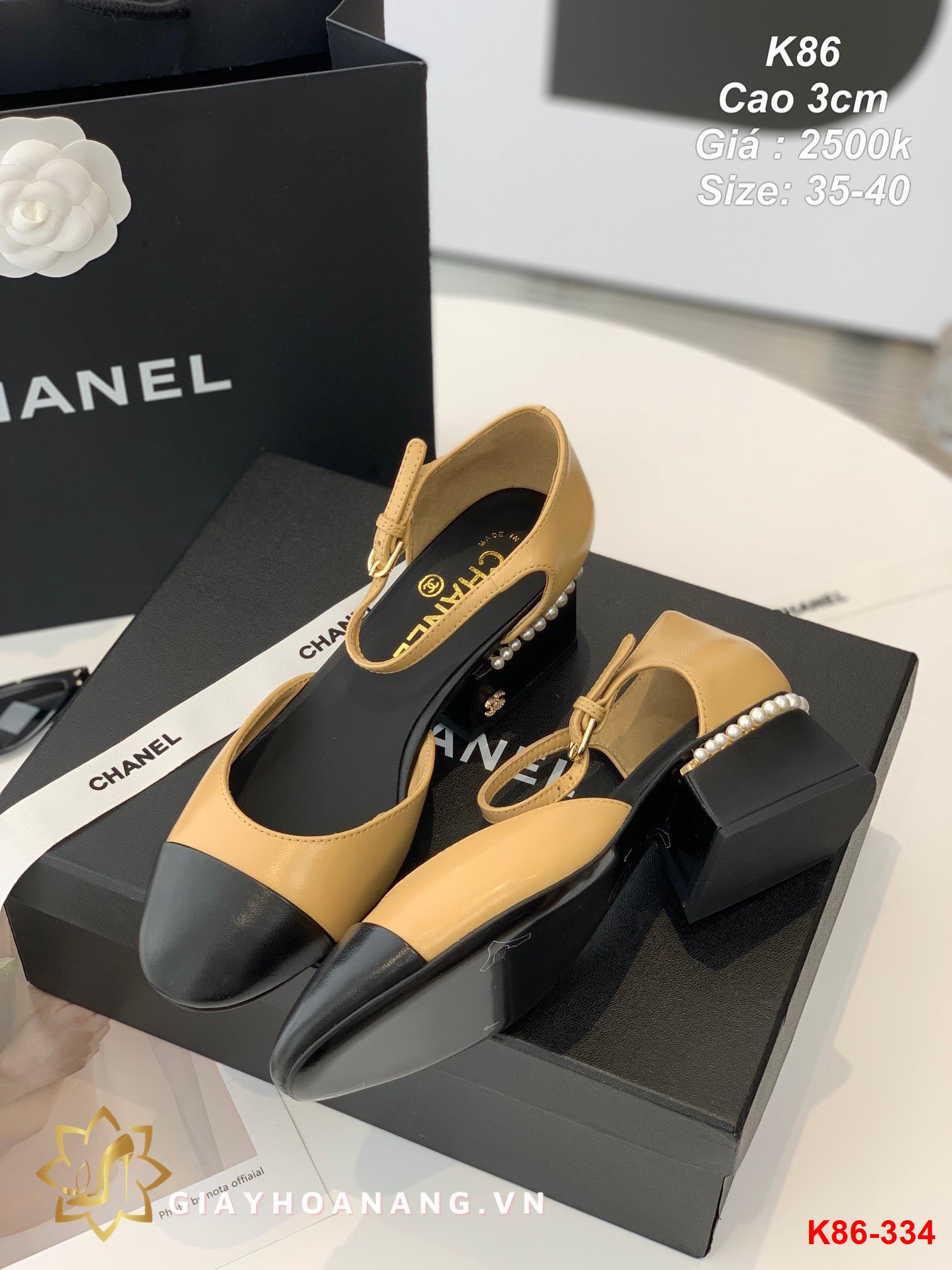 K86-334 Chanel sandal cao 3cm siêu cấp