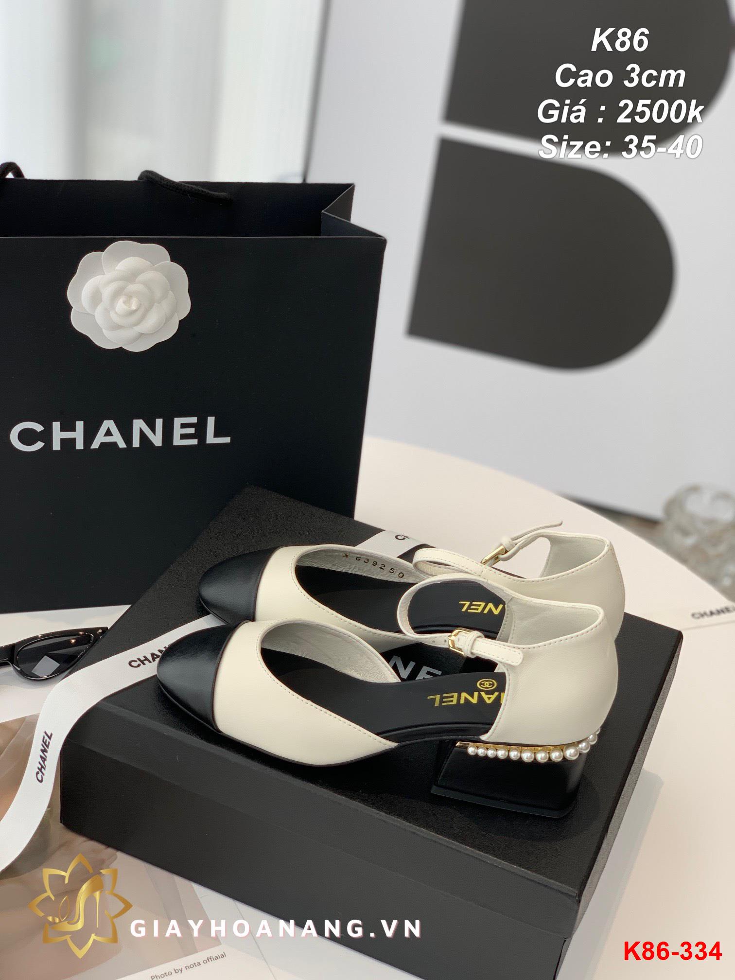 K86-334 Chanel sandal cao 3cm siêu cấp