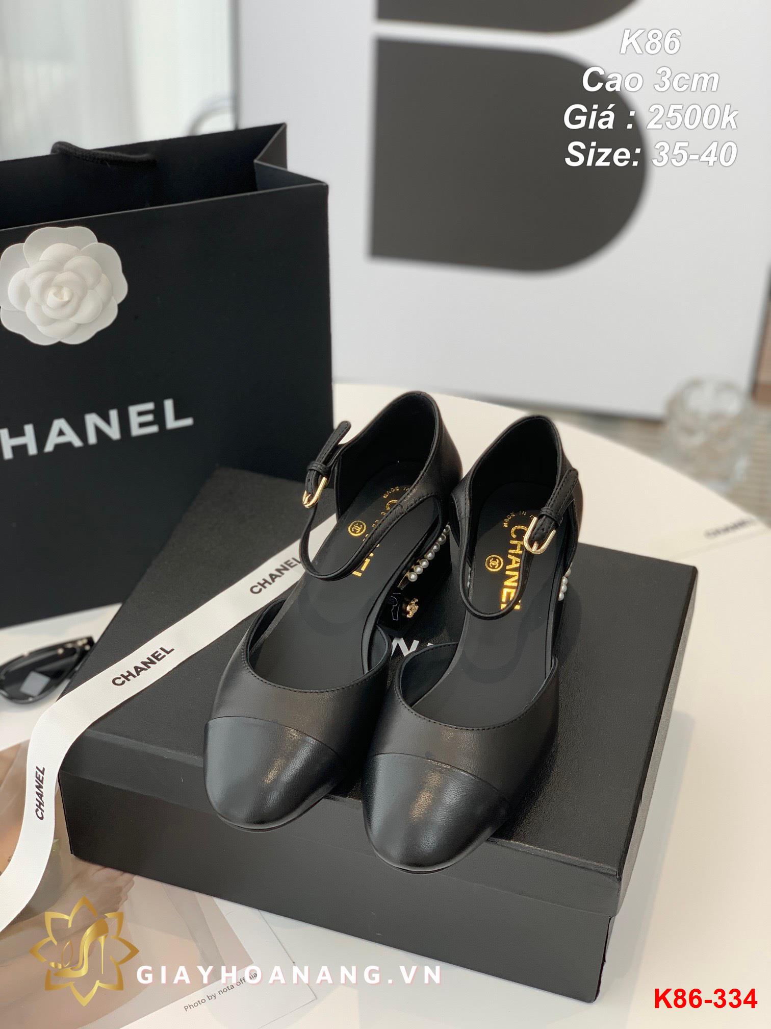 K86-334 Chanel sandal cao 3cm siêu cấp