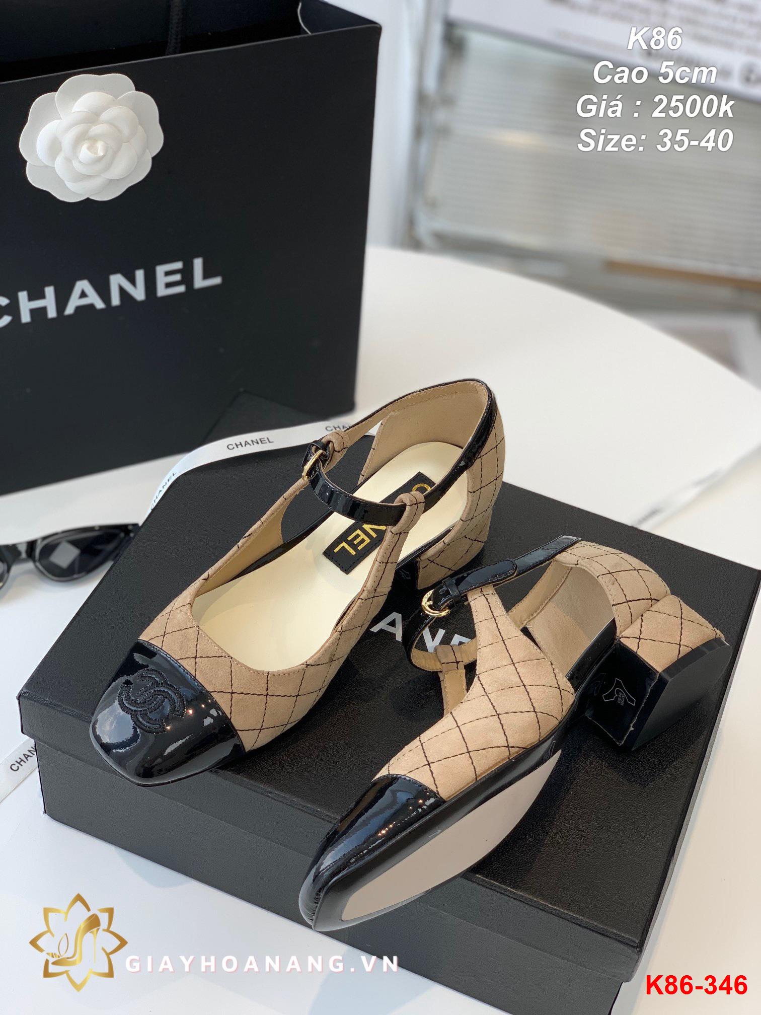 K86-346 Chanel sandal cao 5cm siêu cấp