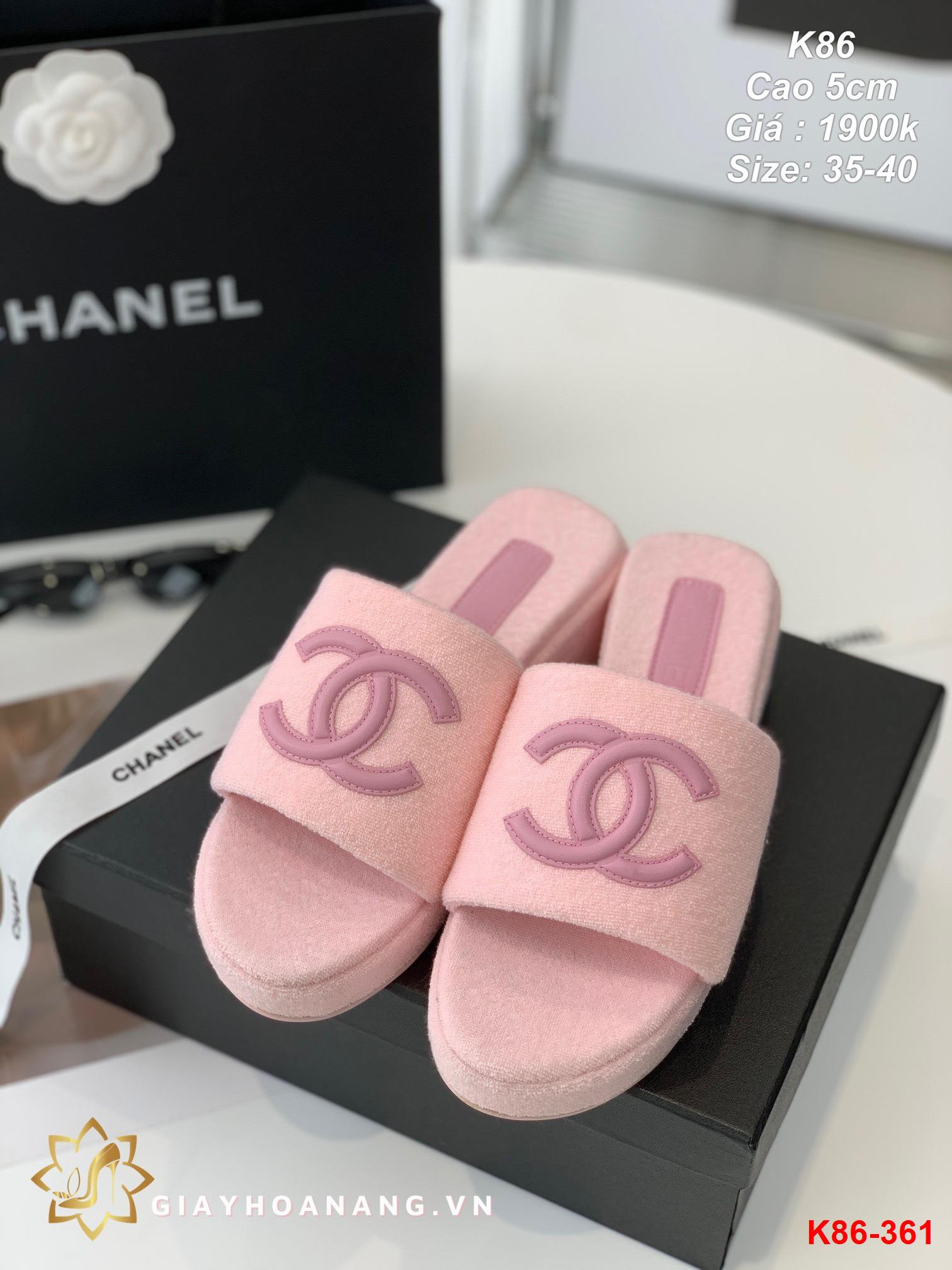 K86-361 Chanel dép cao 5cm siêu cấp