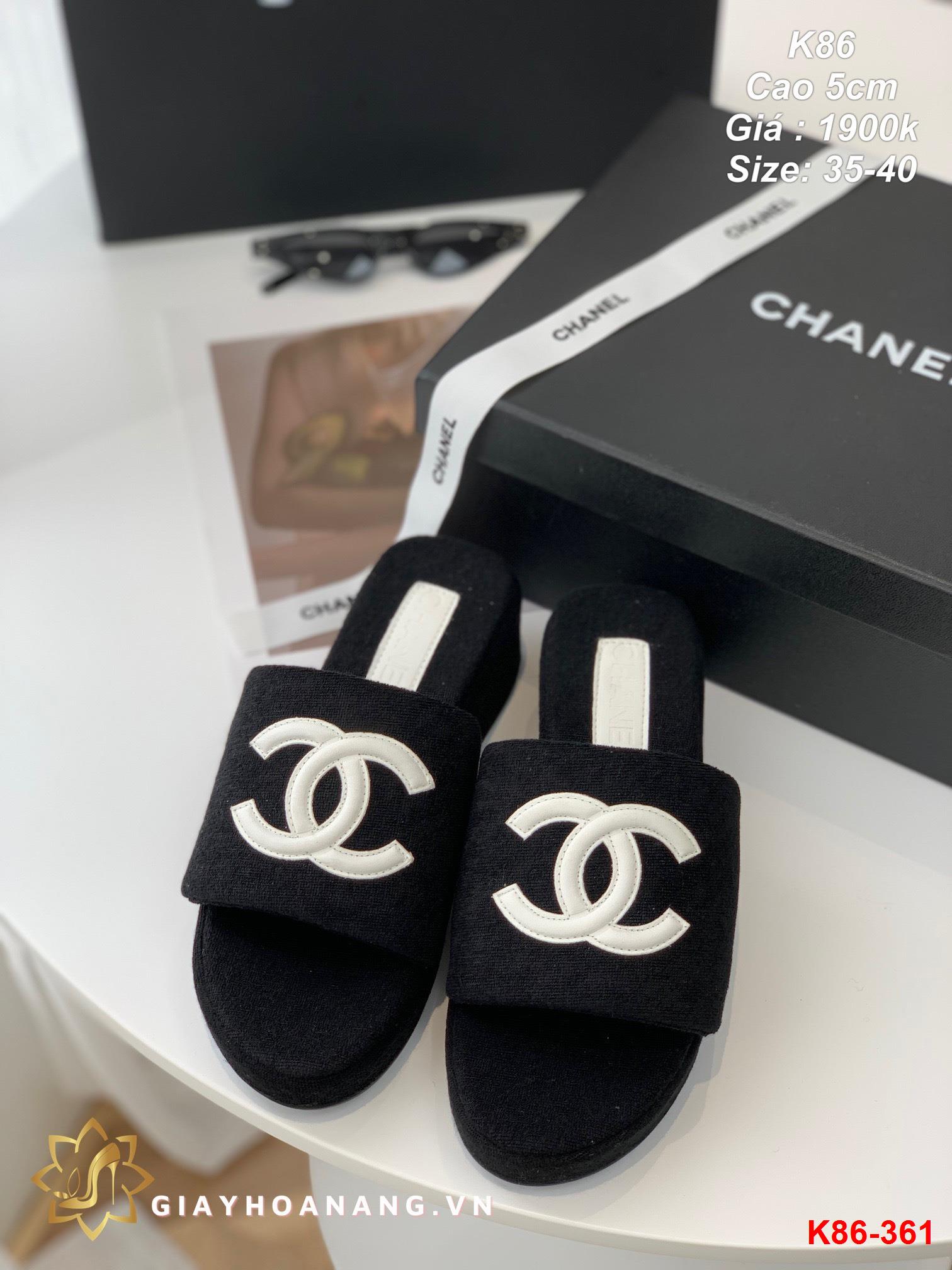 K86-361 Chanel dép cao 5cm siêu cấp