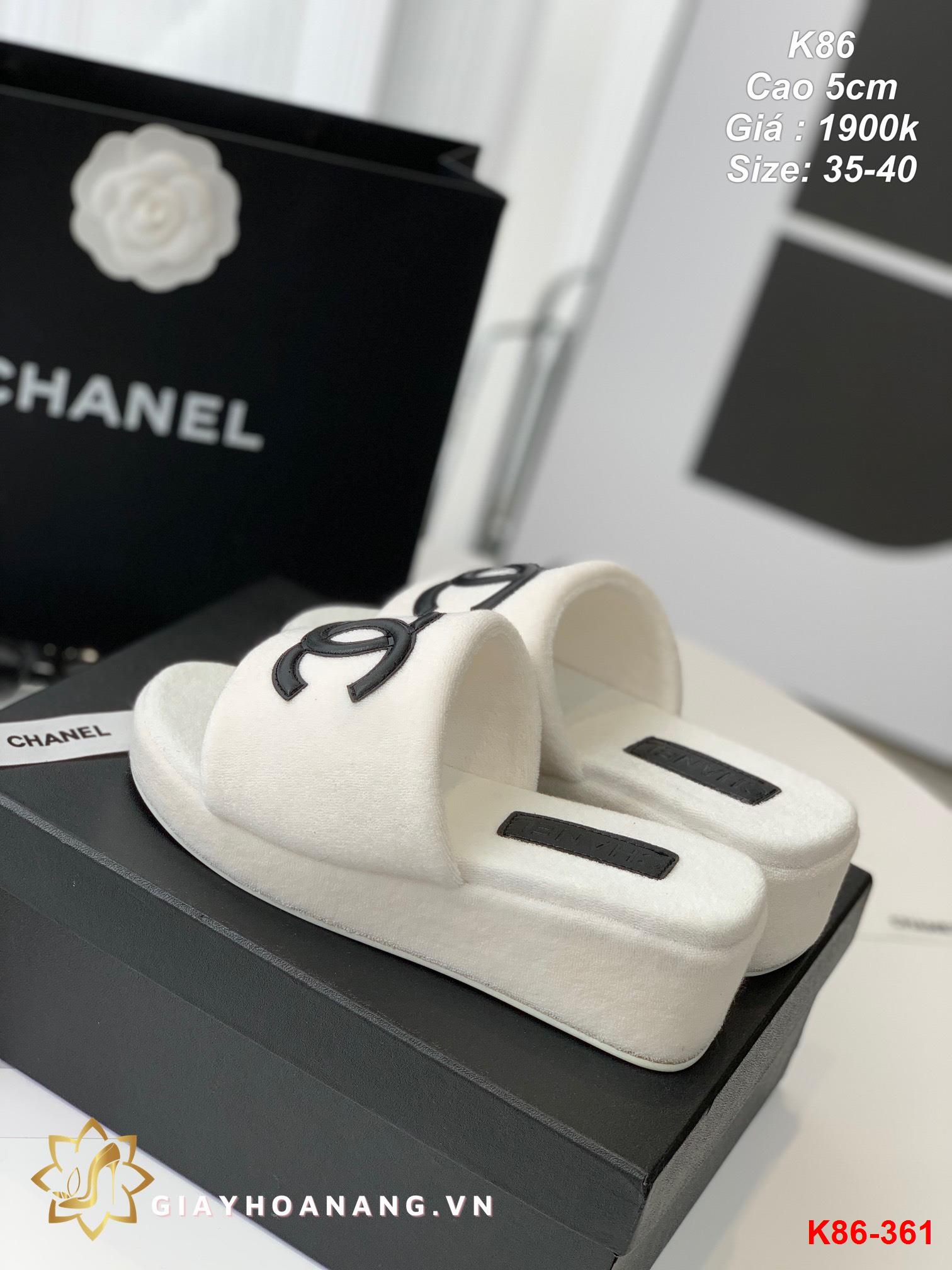 K86-361 Chanel dép cao 5cm siêu cấp