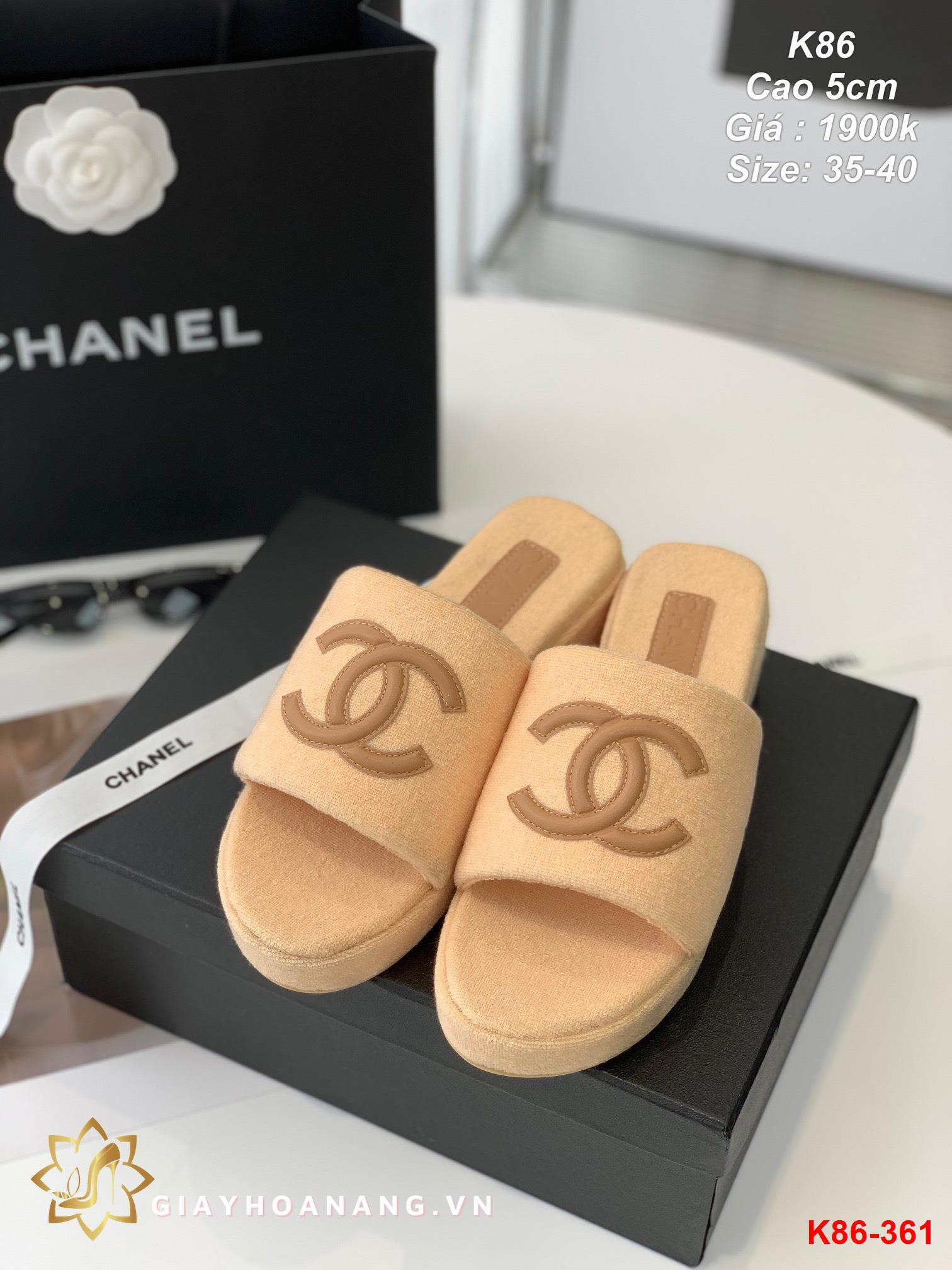 K86-361 Chanel dép cao 5cm siêu cấp