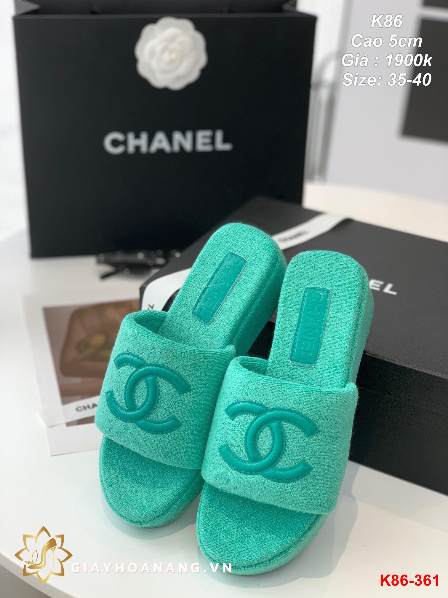 K86-361 Chanel dép cao 5cm siêu cấp