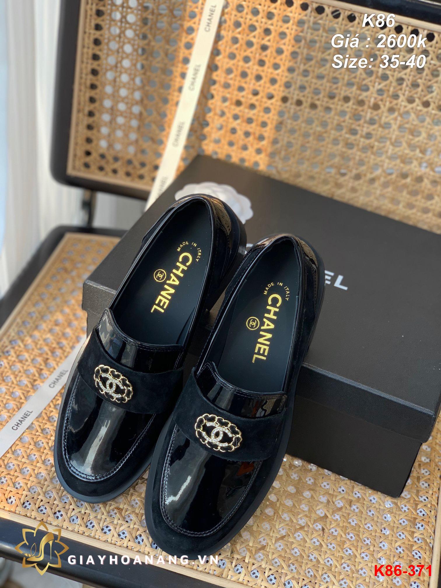 K86-371 Chanel giày lười siêu cấp