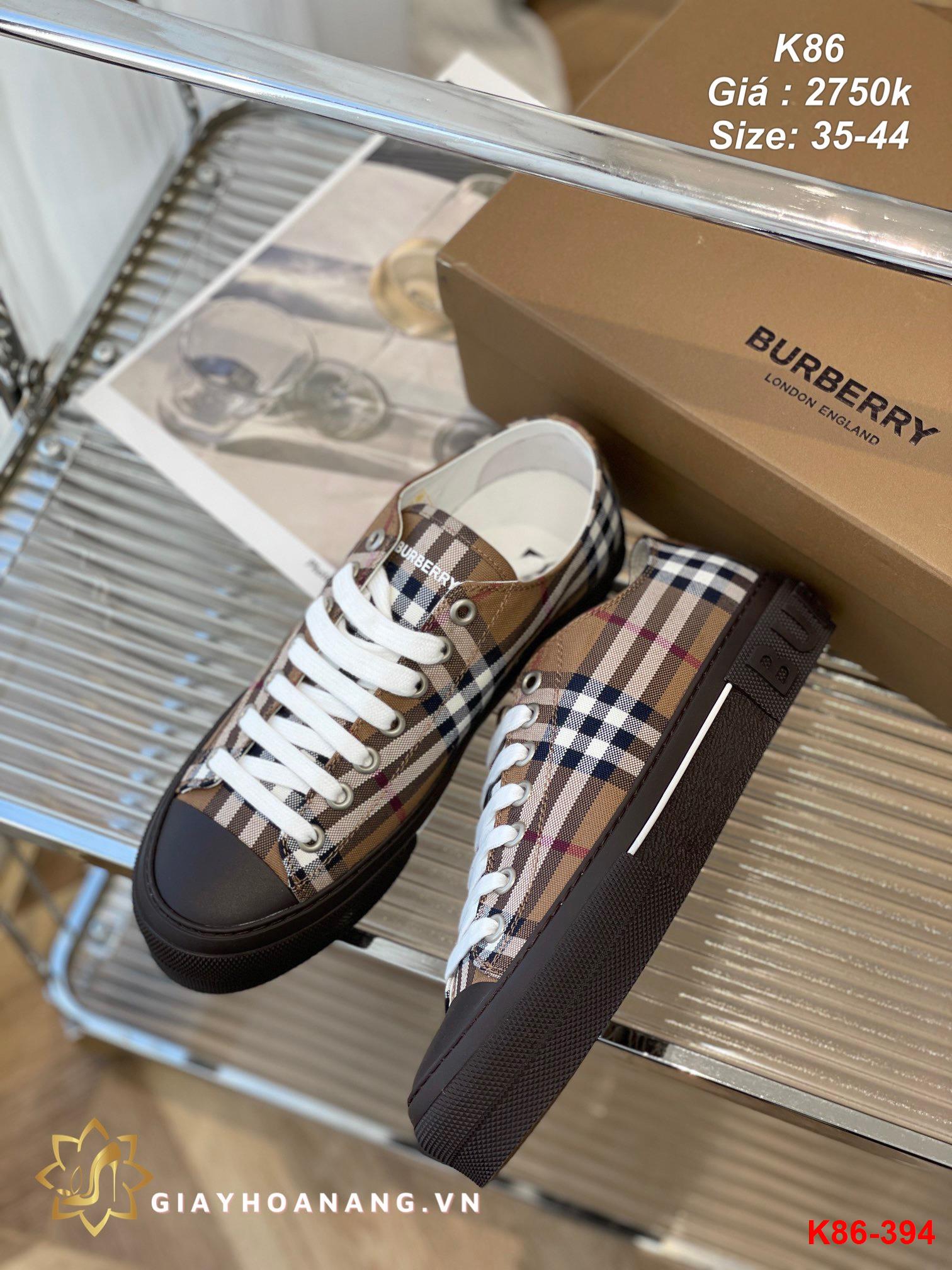 K86-394 Burberry giày thể thao siêu cấp