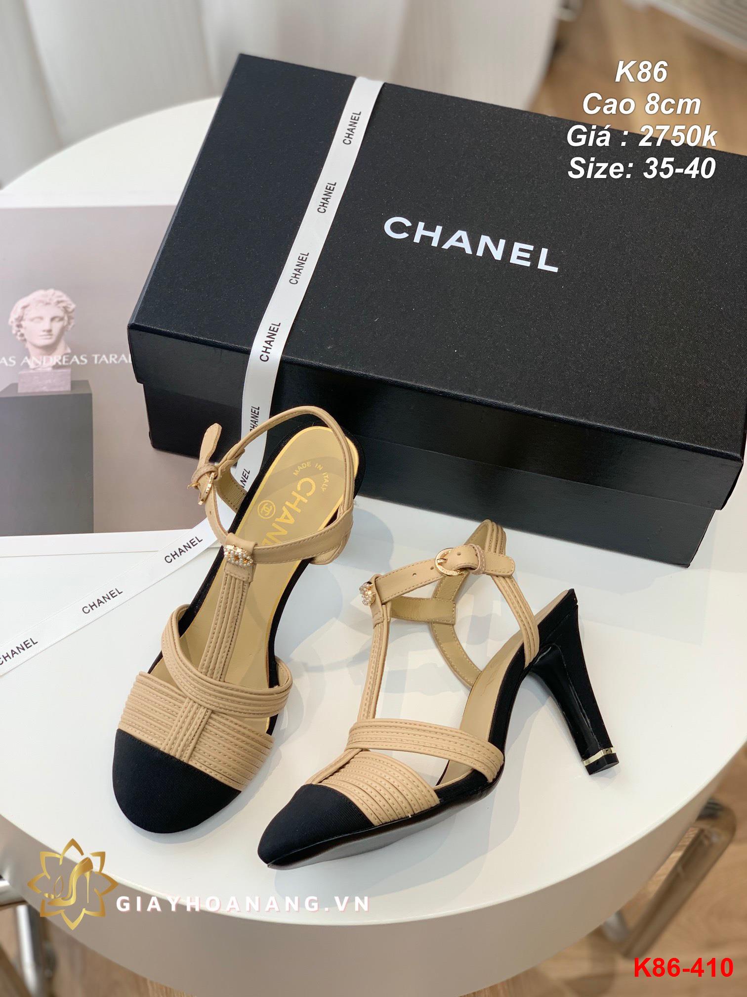 K86-410 Chanel sandal cao 8cm siêu cấp