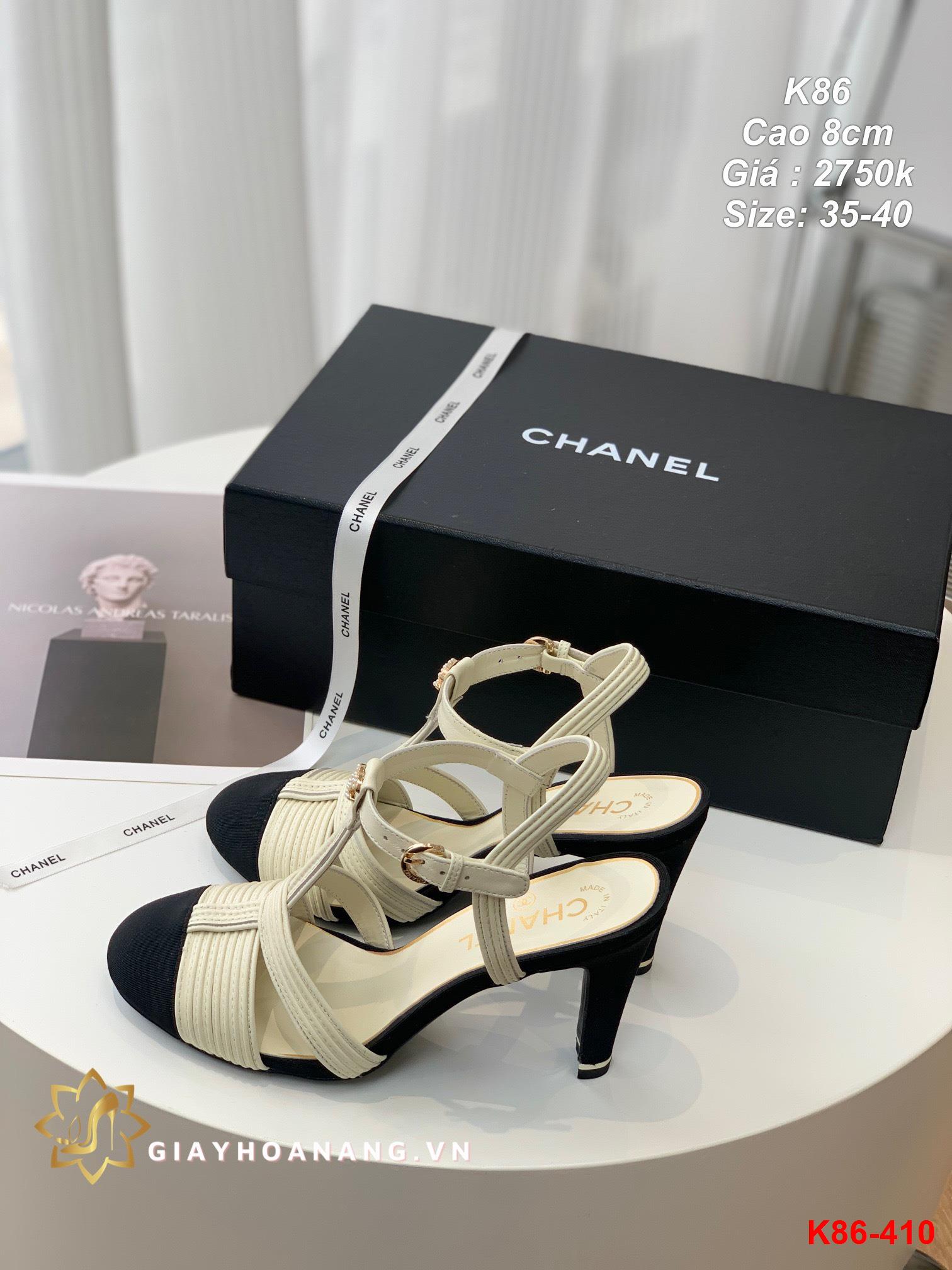 K86-410 Chanel sandal cao 8cm siêu cấp