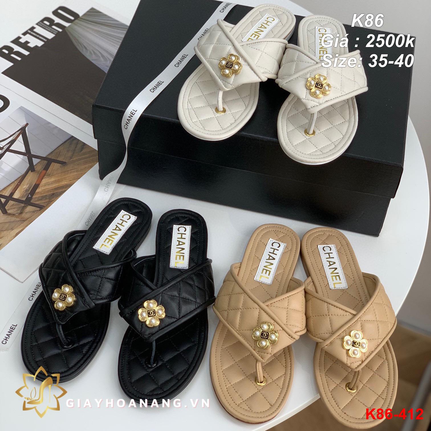 K86-412 Chanel dép sỏ ngón siêu cấp