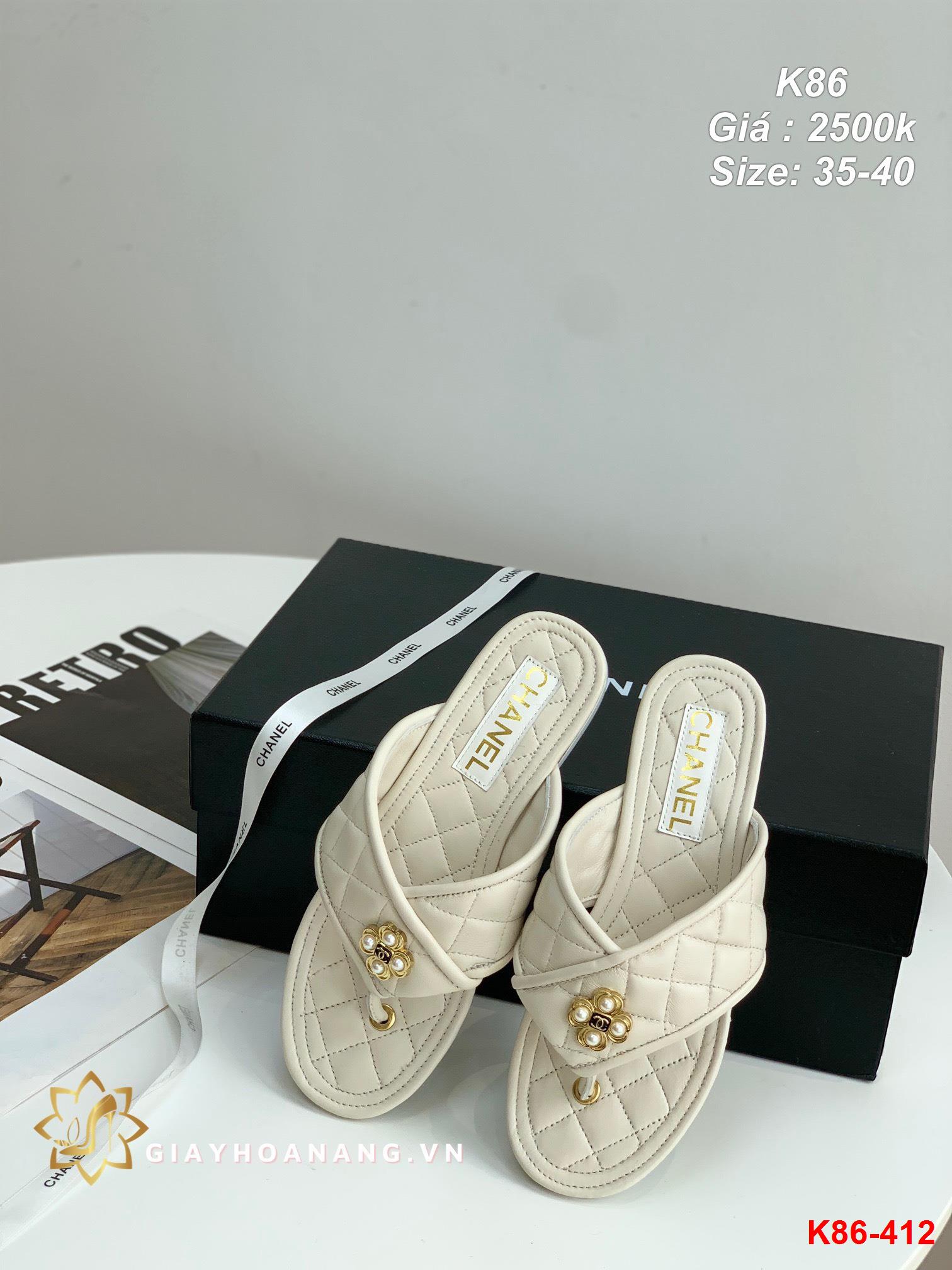 K86-412 Chanel dép sỏ ngón siêu cấp