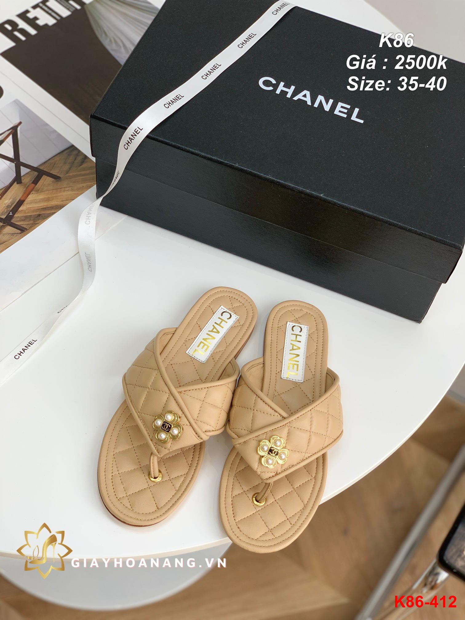 K86-412 Chanel dép sỏ ngón siêu cấp