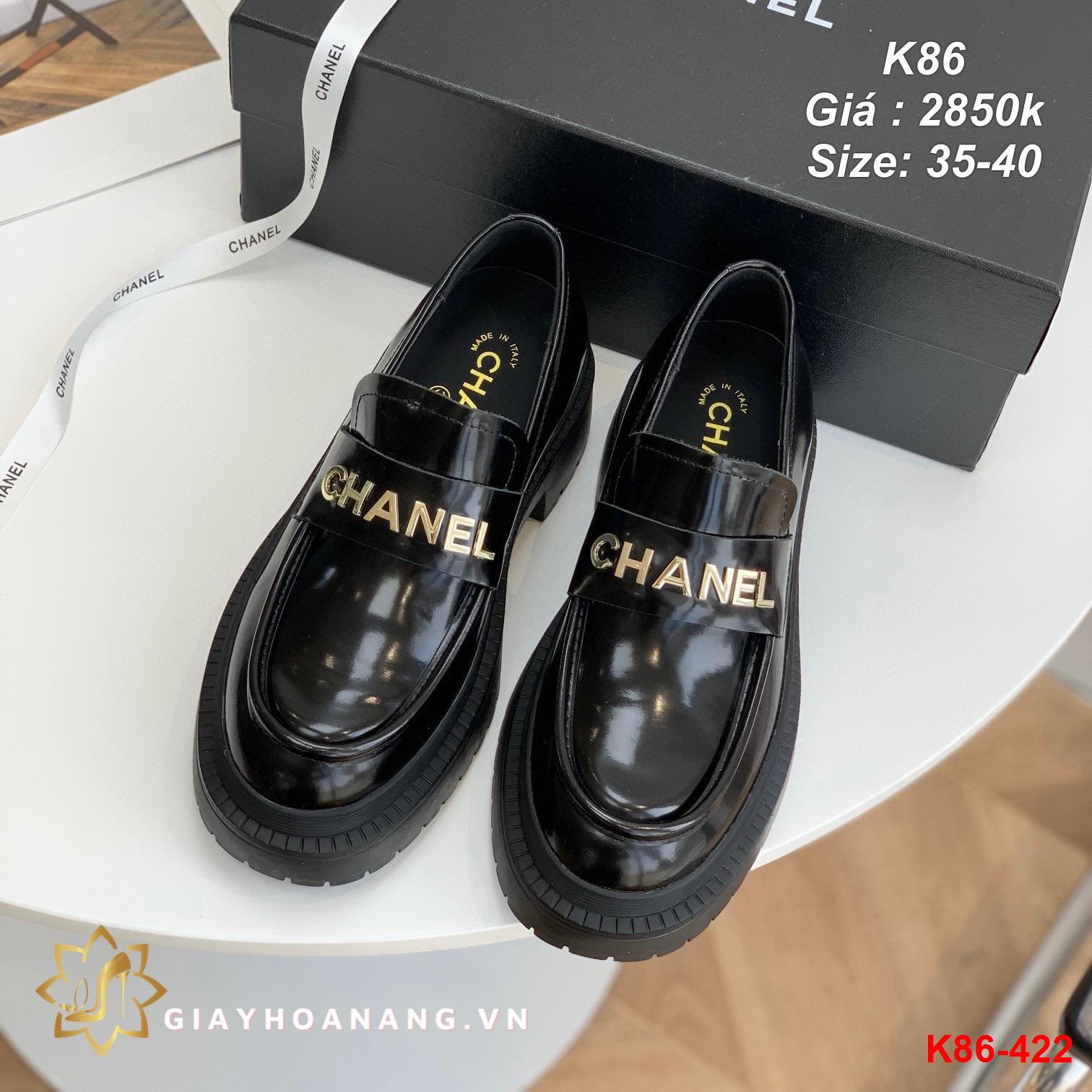 K86-422 Chanel giày lười siêu cấp