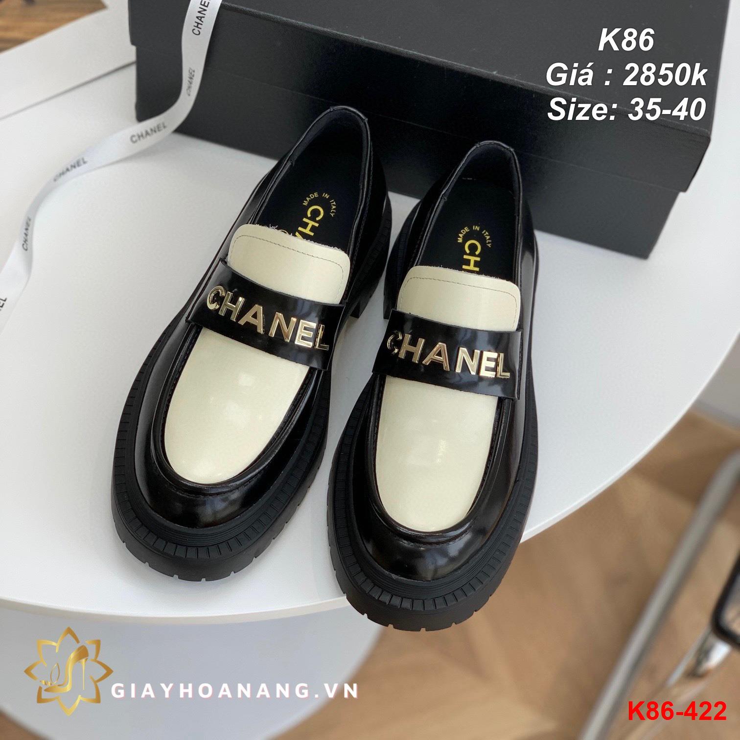 K86-422 Chanel giày lười siêu cấp