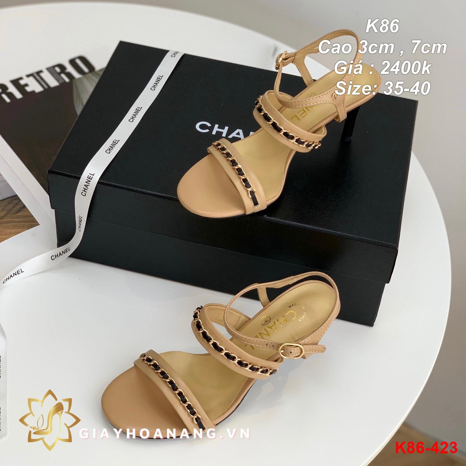 K86-423 Chanel sandal cao 3cm , 7cm siêu cấp