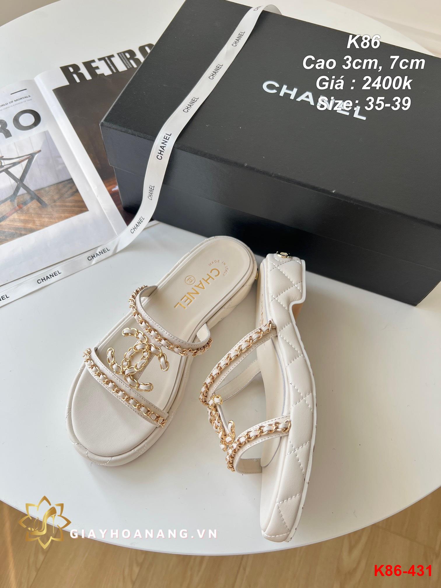 K86-431 Chanel sandal cao 3cm, 7cm siêu cấp