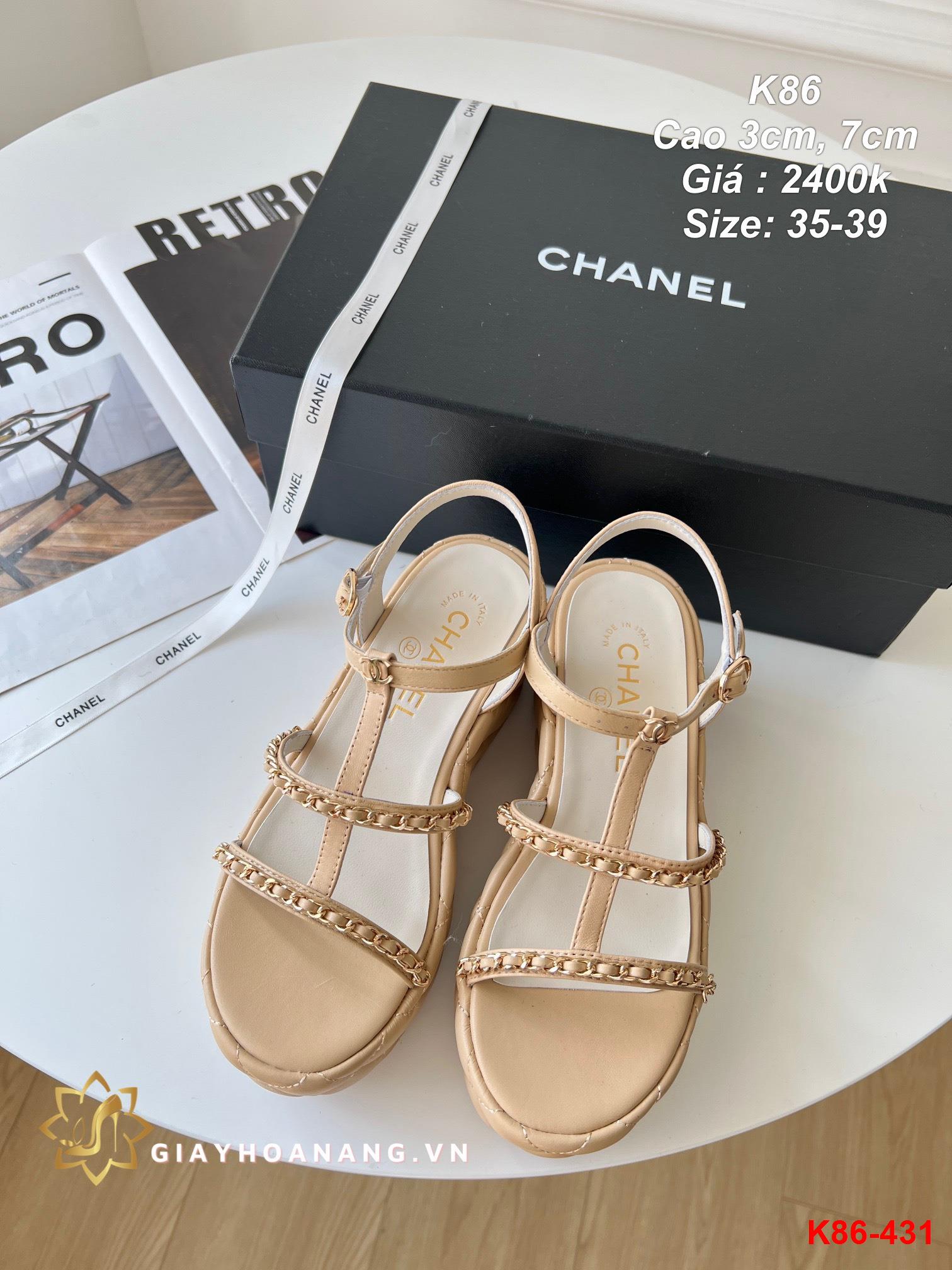 K86-431 Chanel sandal cao 3cm, 7cm siêu cấp