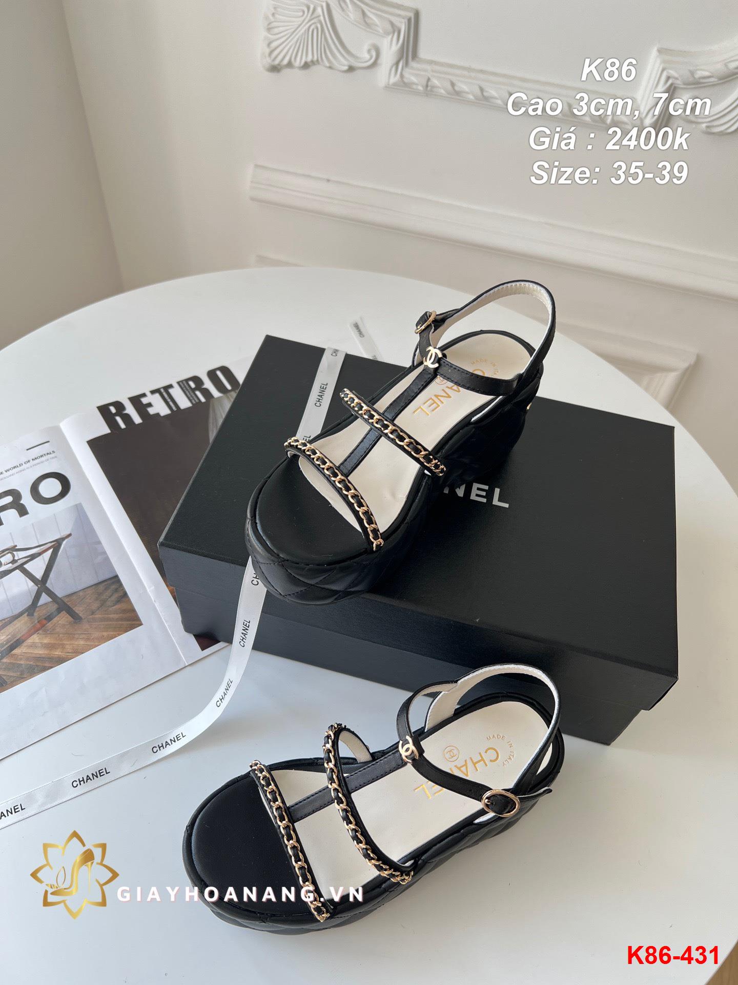 K86-431 Chanel sandal cao 3cm, 7cm siêu cấp