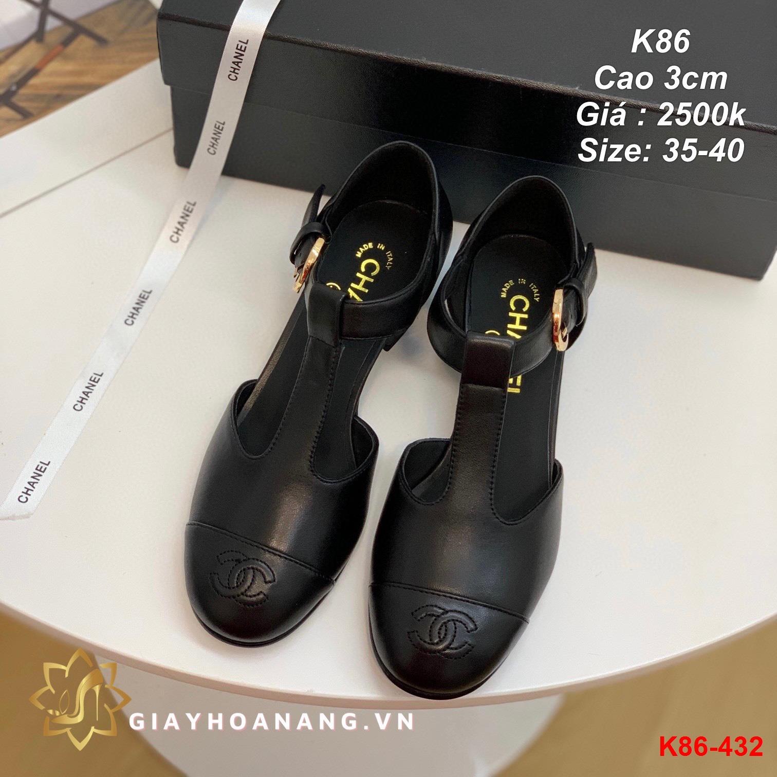K86-432 Chanel sandal cao 3cm siêu cấp