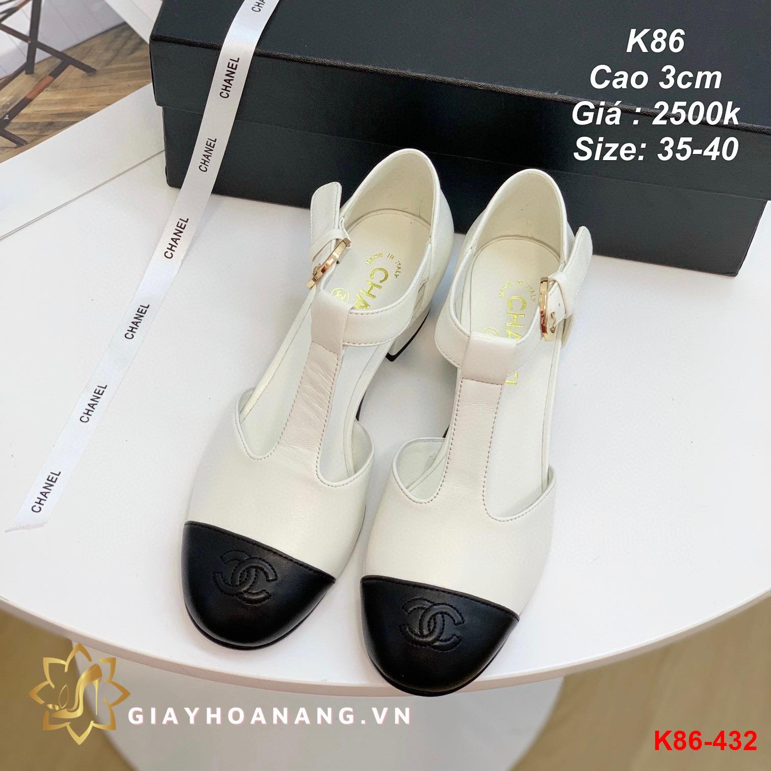 K86-432 Chanel sandal cao 3cm siêu cấp
