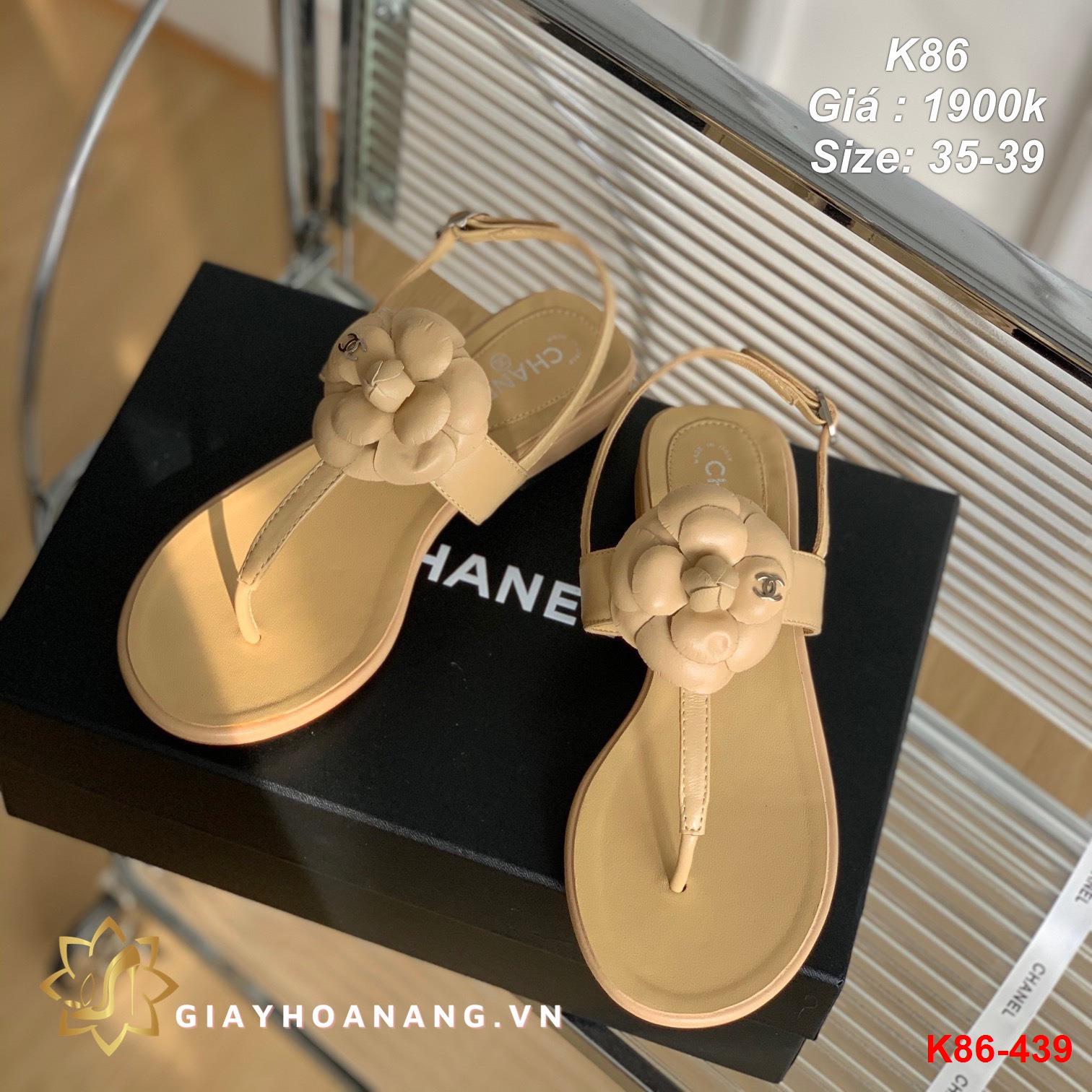 K86-439 Chanel sandal sỏ ngón siêu cấp