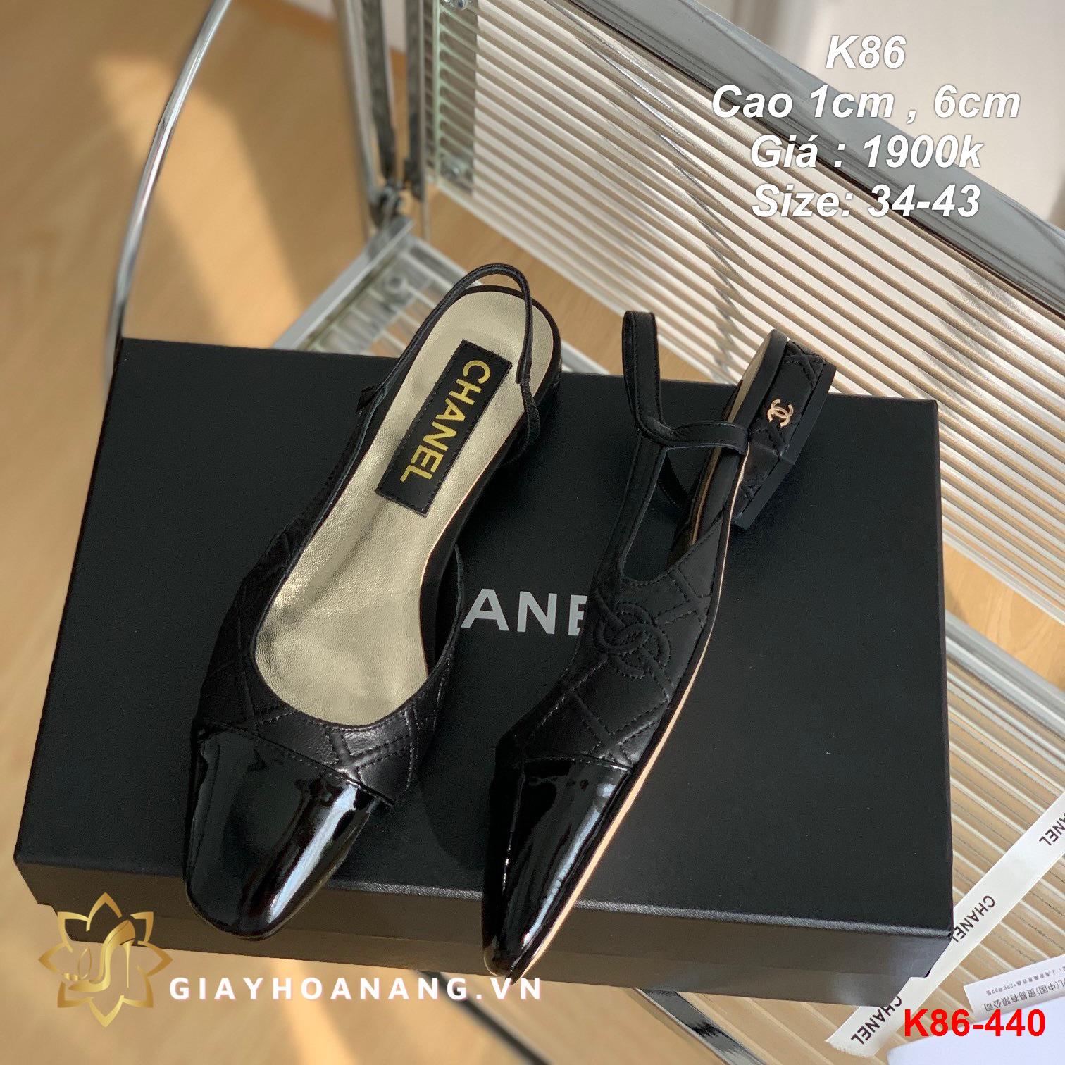 K86-440 Chanel sandal cao 1cm , 6cm siêu cấp
