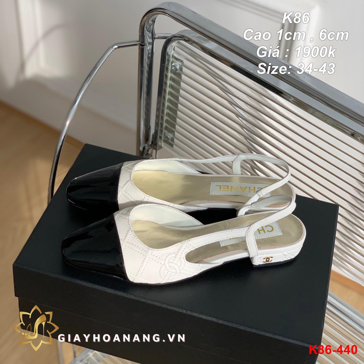 K86-440 Chanel sandal cao 1cm , 6cm siêu cấp