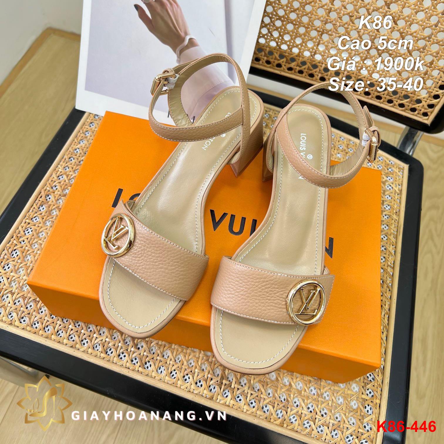 K86-446 Louis Vuitton sandal cao 5cm siêu cấp