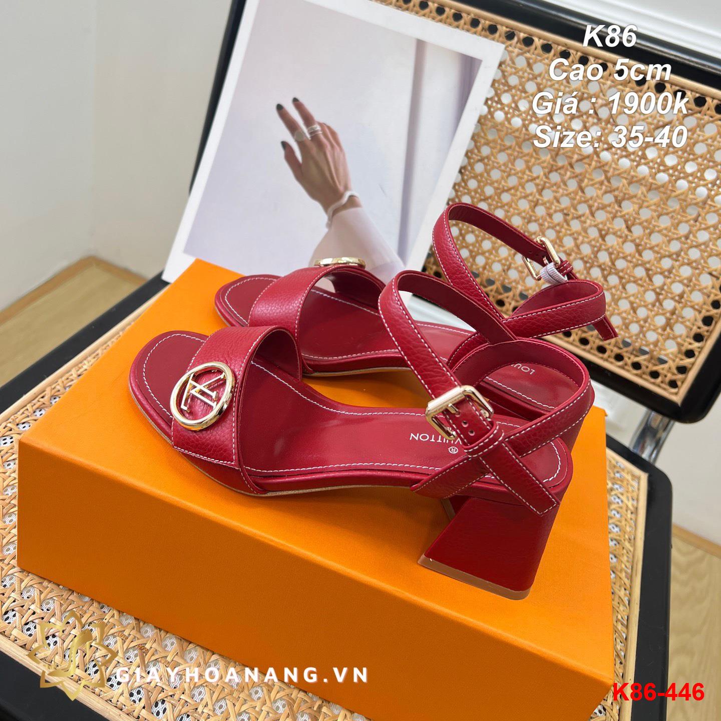 K86-446 Louis Vuitton sandal cao 5cm siêu cấp