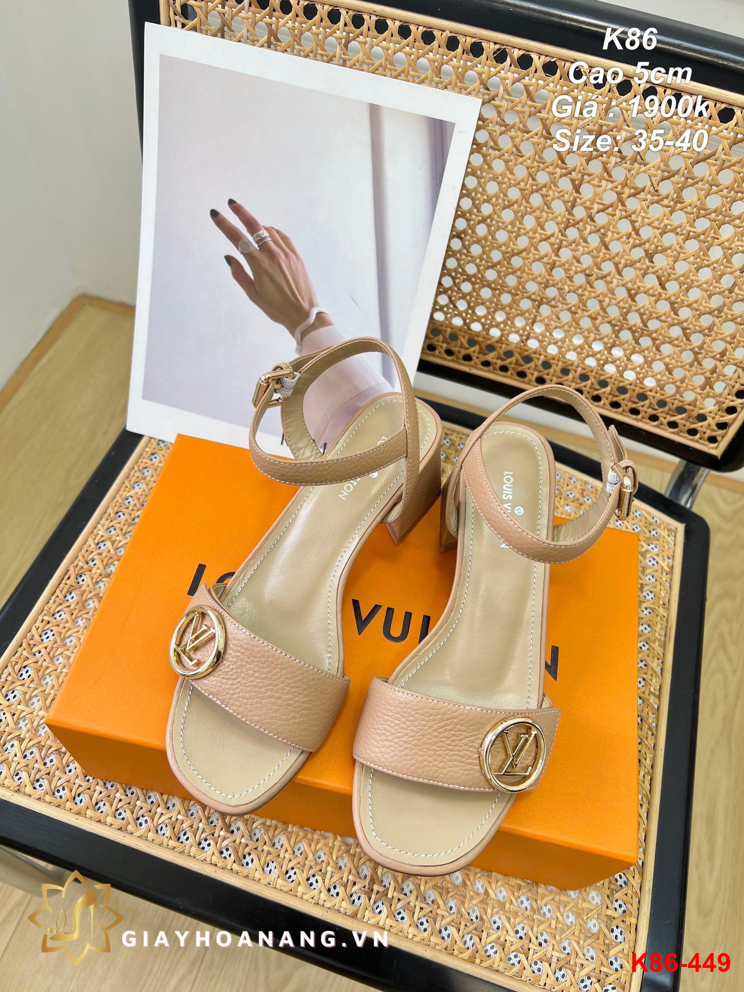 K86-449 Louis Vuitton sandal cao 5cm siêu cấp