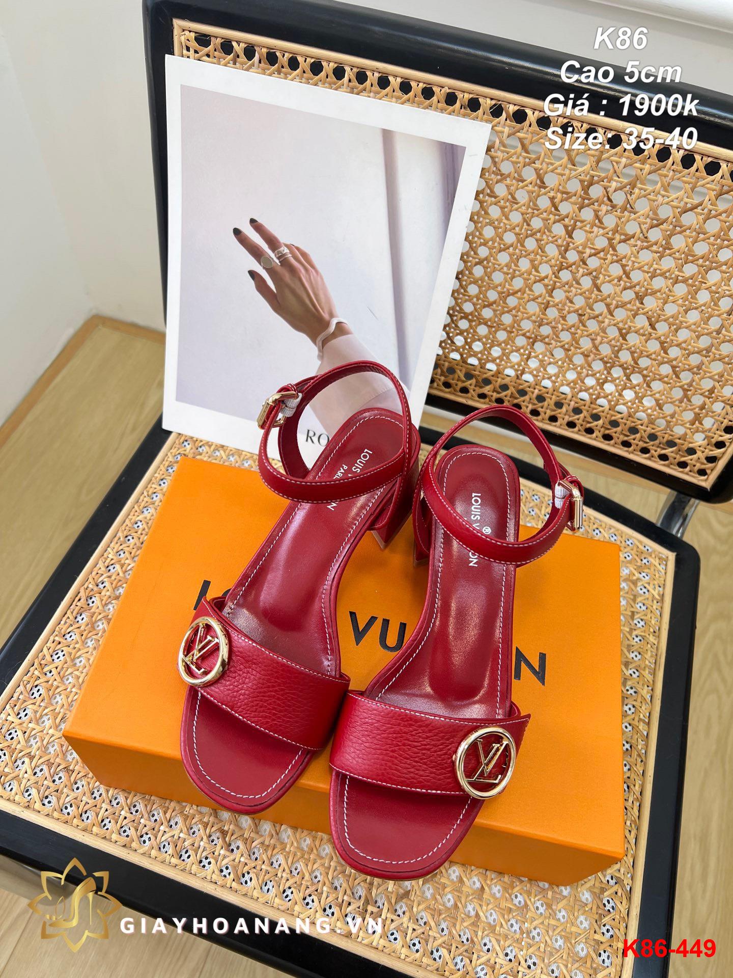 K86-449 Louis Vuitton sandal cao 5cm siêu cấp