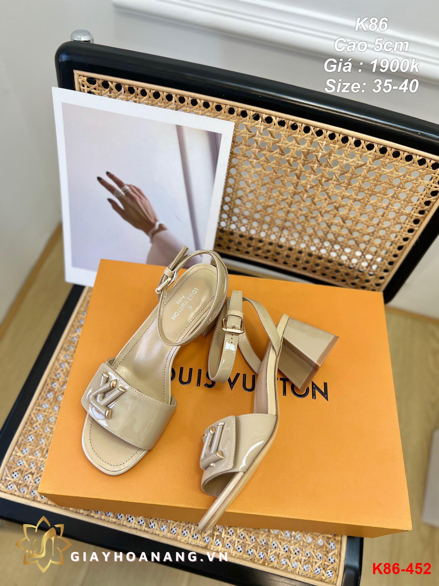 K86-452 Louis Vuitton sandal cao 5cm siêu cấp