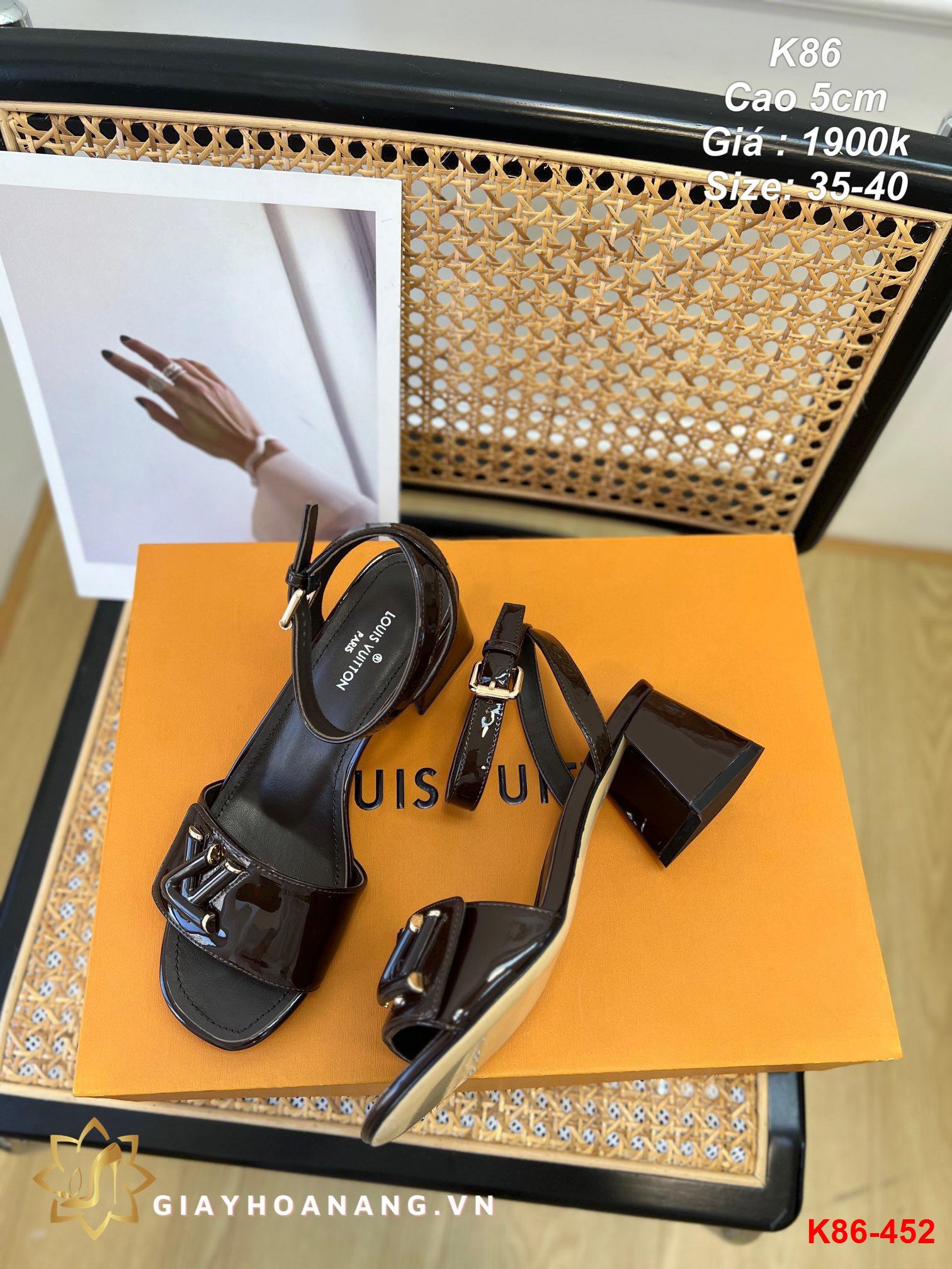 K86-452 Louis Vuitton sandal cao 5cm siêu cấp