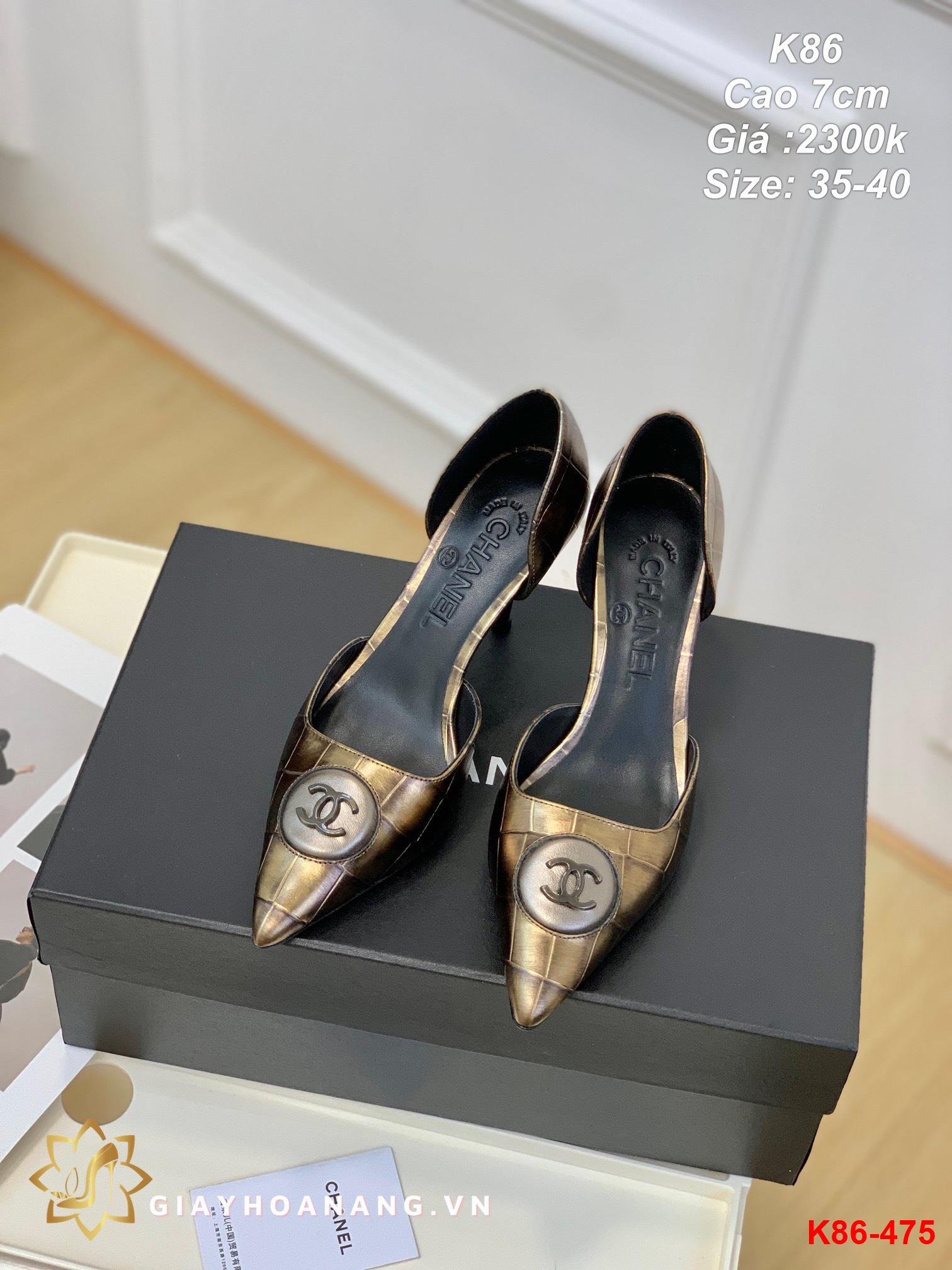K86-475 Chanel giày cao 7cm siêu cấp