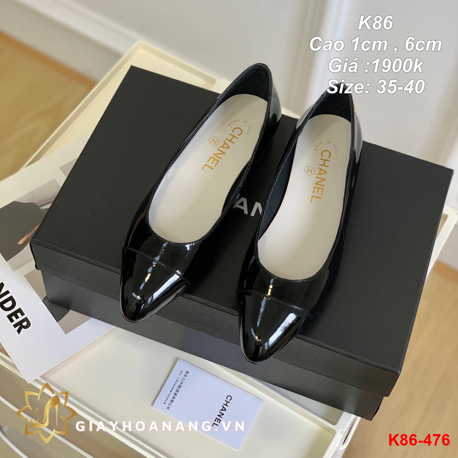 K86-476 Chanel giày cao 1cm , 6cm siêu cấp